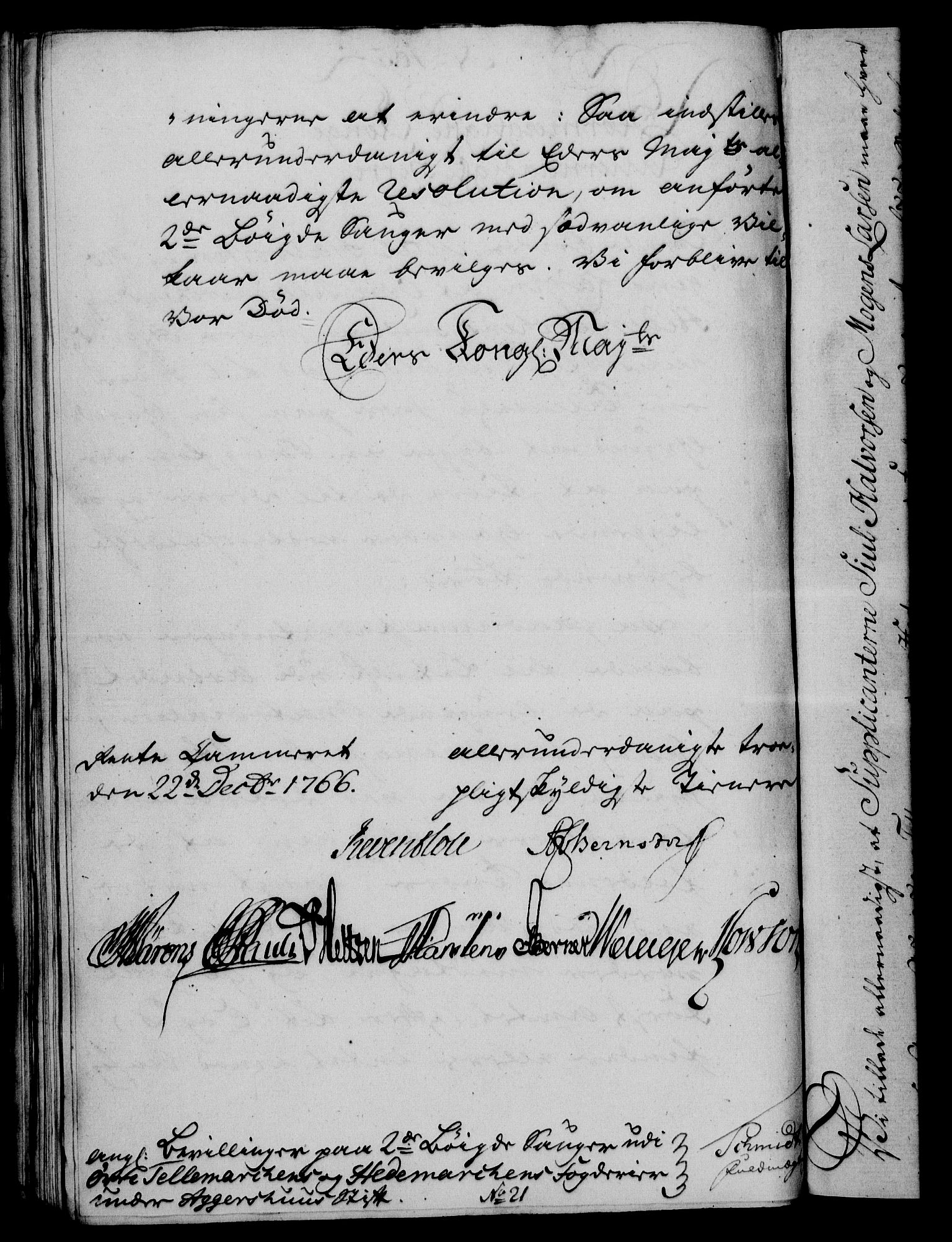 Rentekammeret, Kammerkanselliet, AV/RA-EA-3111/G/Gf/Gfa/L0048: Norsk relasjons- og resolusjonsprotokoll (merket RK 52.48), 1766, p. 443