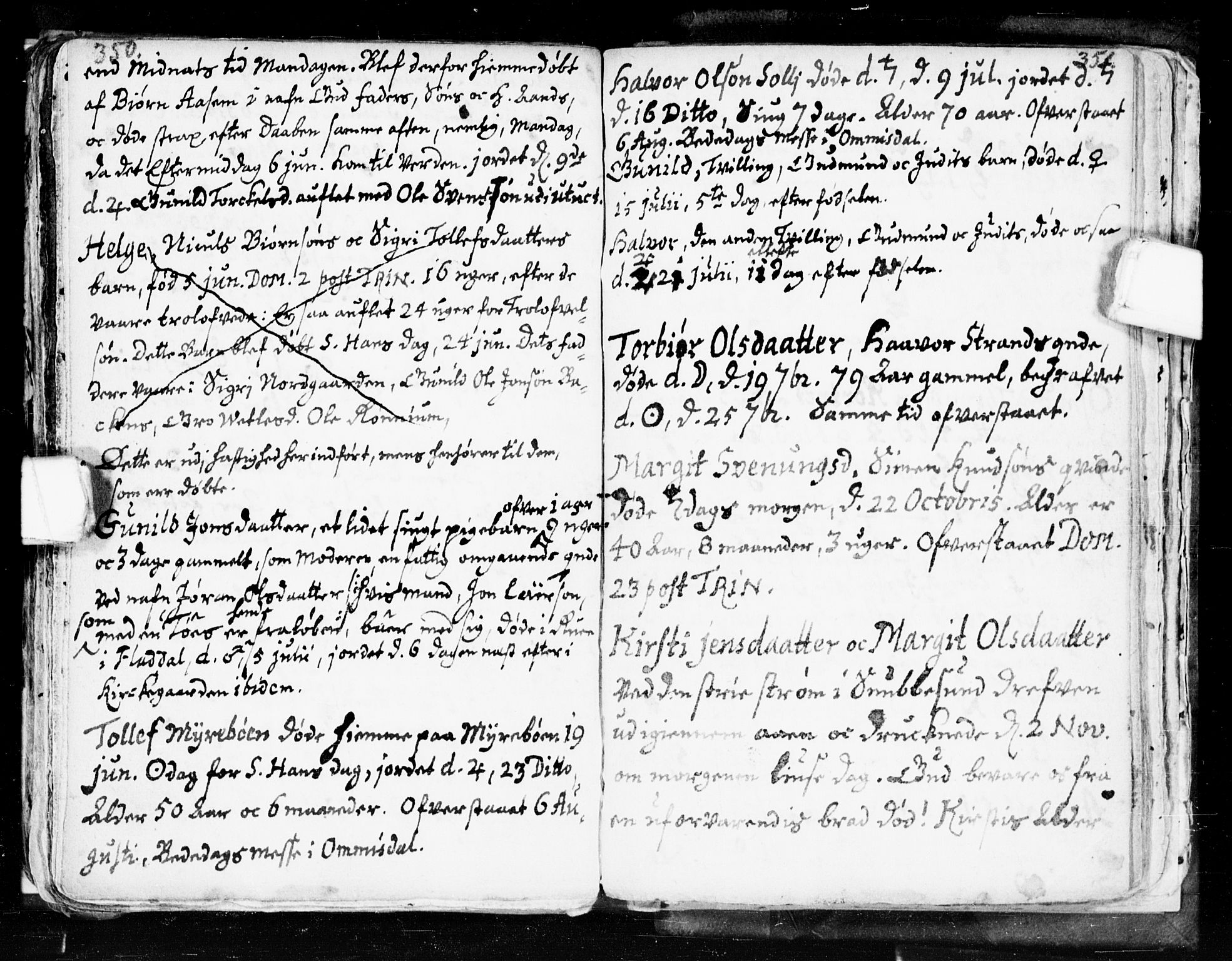 Seljord kirkebøker, SAKO/A-20/F/Fa/L0002: Parish register (official) no. I 2, 1689-1713, p. 350-351