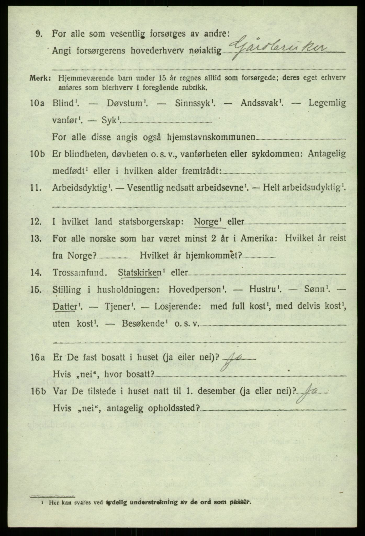 SAB, 1920 census for Åsane, 1920, p. 2436