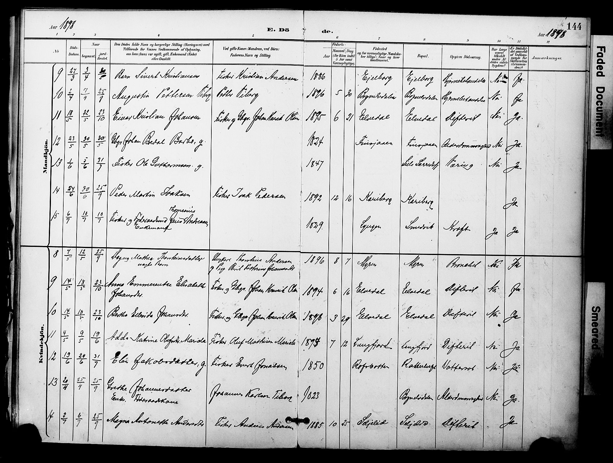 Talvik sokneprestkontor, SATØ/S-1337/H/Ha/L0014kirke: Parish register (official) no. 14, 1897-1905, p. 144
