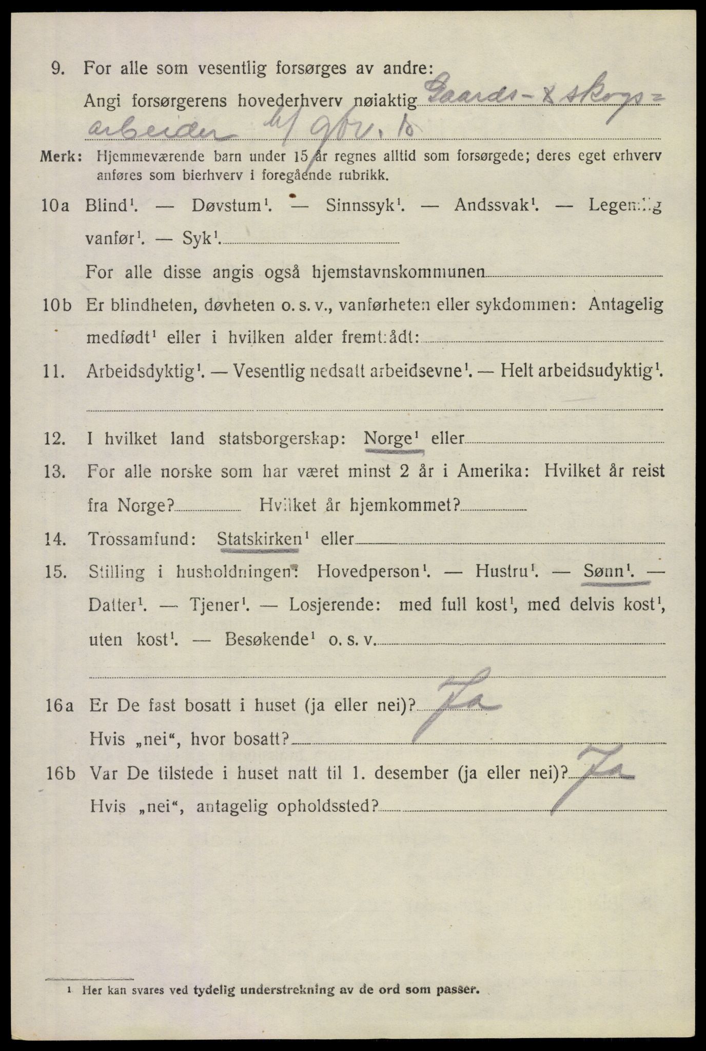 SAKO, 1920 census for Sande, 1920, p. 3347
