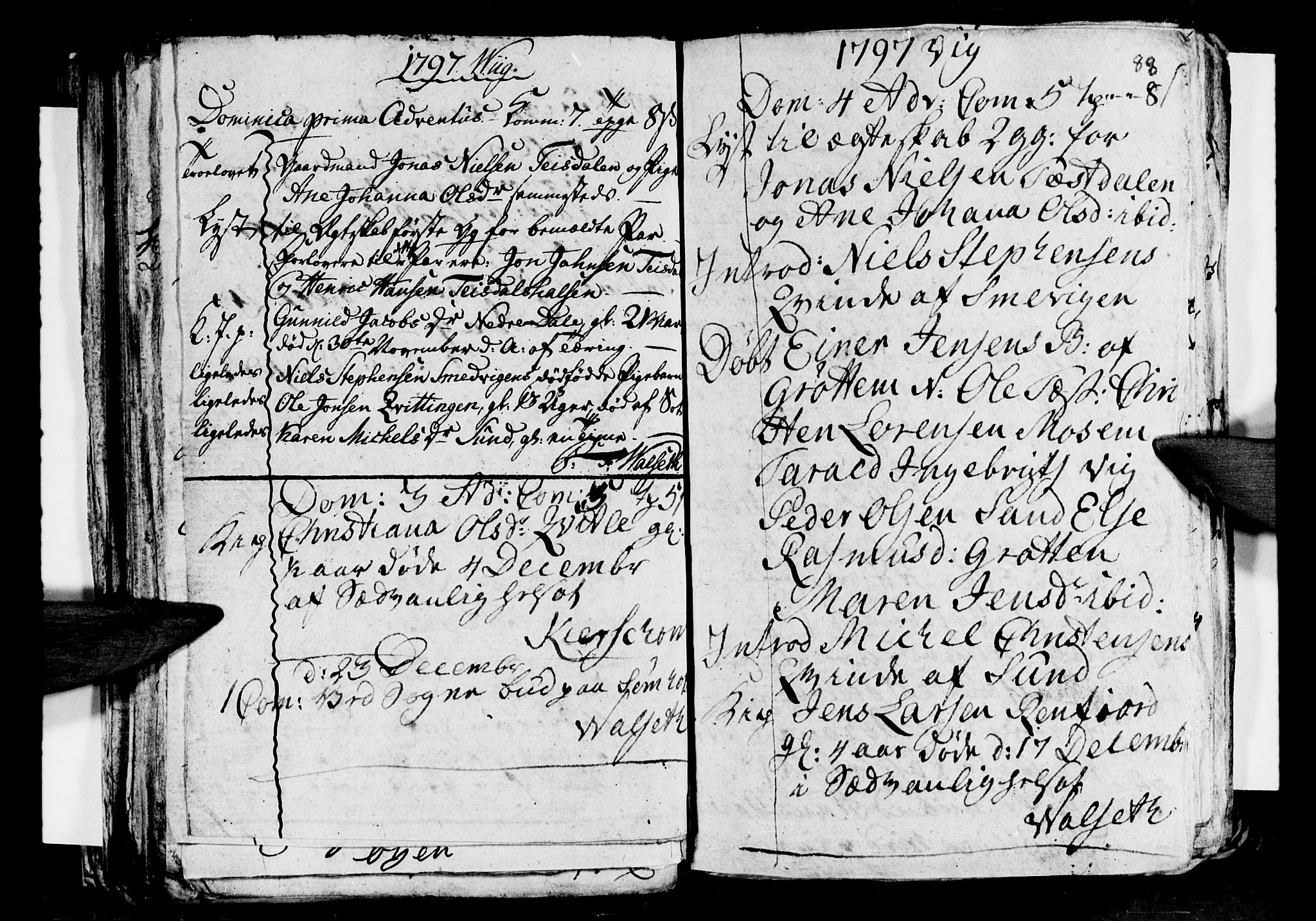 Ministerialprotokoller, klokkerbøker og fødselsregistre - Nordland, AV/SAT-A-1459/812/L0184: Parish register (copy) no. 812C02, 1793-1809, p. 88