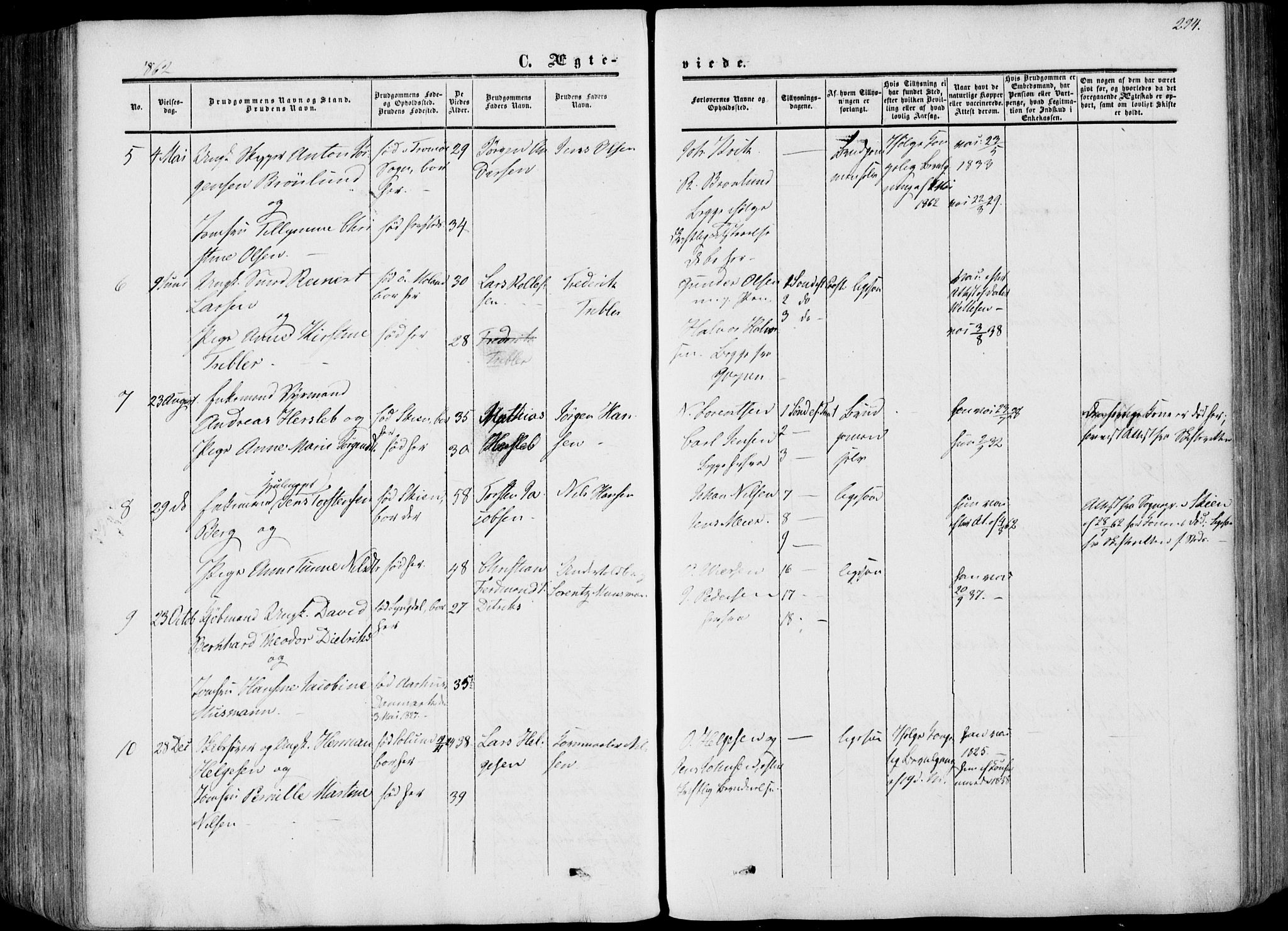 Porsgrunn kirkebøker , AV/SAKO-A-104/F/Fa/L0007: Parish register (official) no. 7, 1858-1877, p. 294