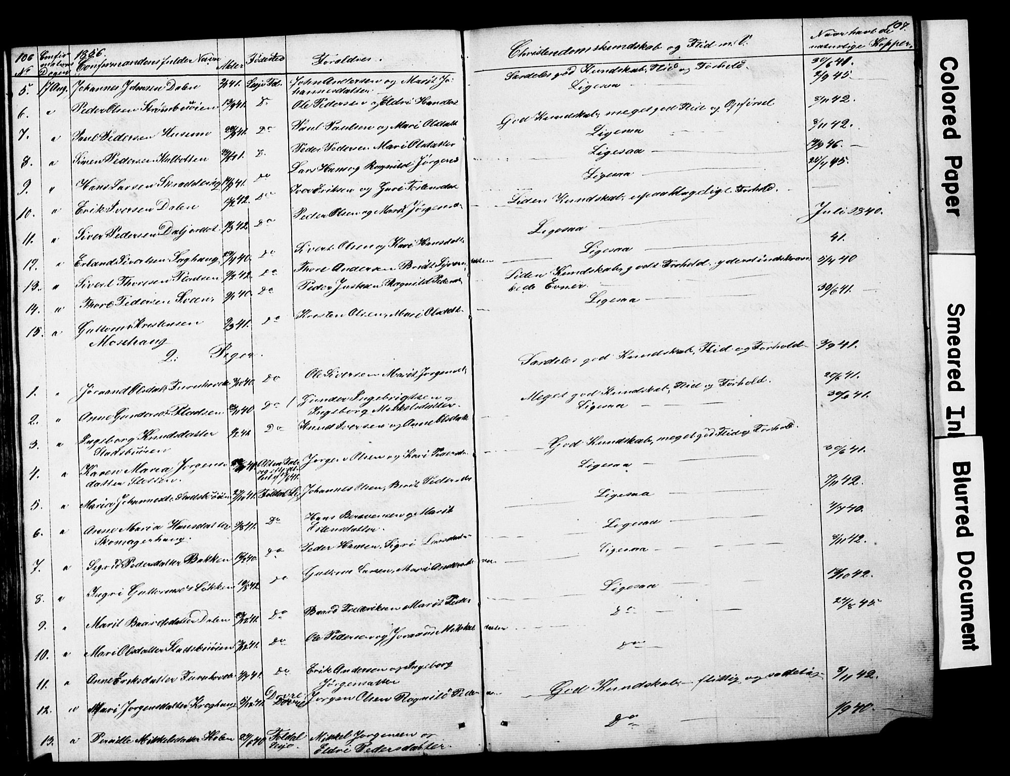 Lesja prestekontor, AV/SAH-PREST-068/H/Ha/Hab/L0014: Parish register (copy) no. 14, 1842-1856, p. 106-107