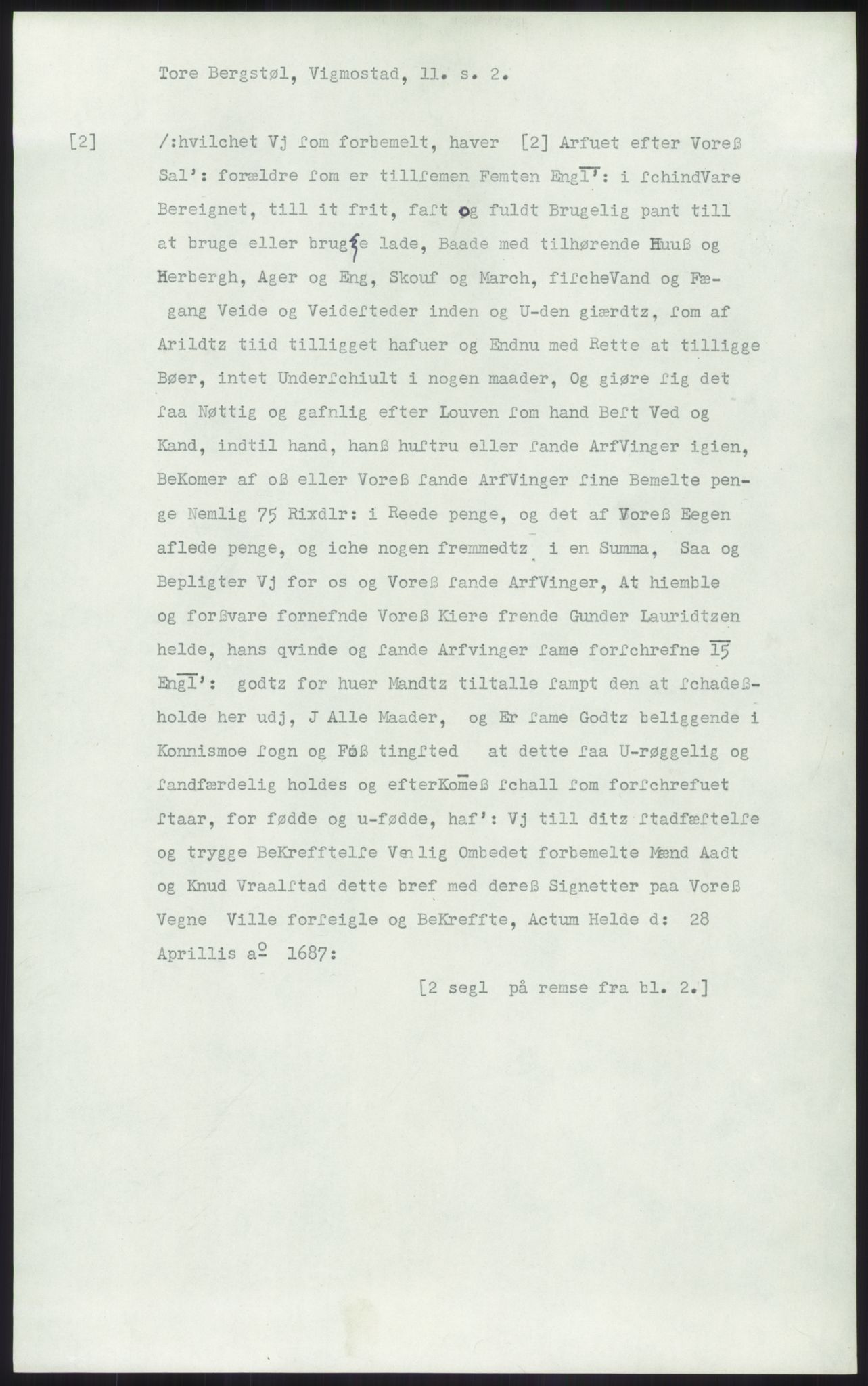 Samlinger til kildeutgivelse, Diplomavskriftsamlingen, RA/EA-4053/H/Ha, p. 674