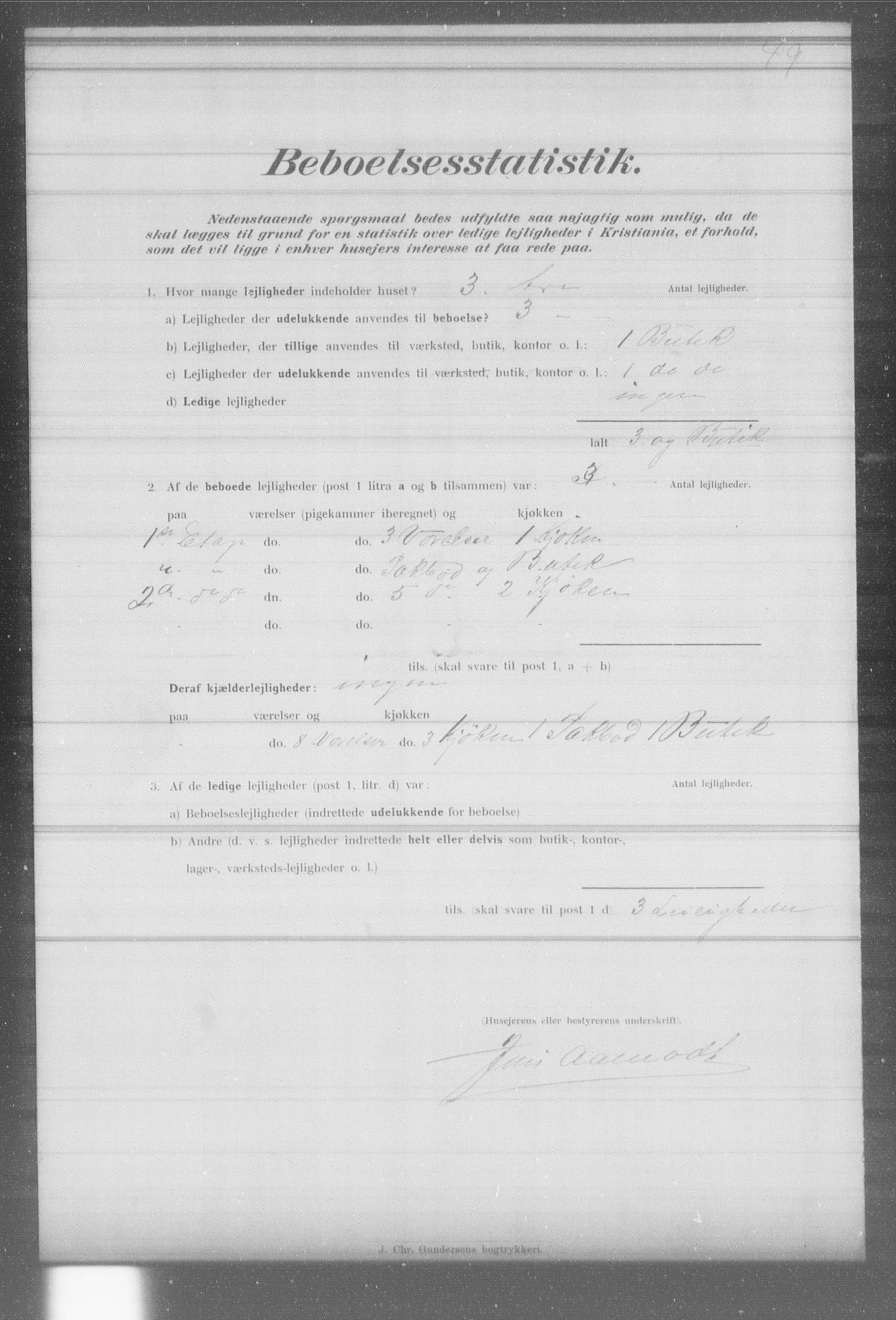OBA, Municipal Census 1902 for Kristiania, 1902, p. 6998