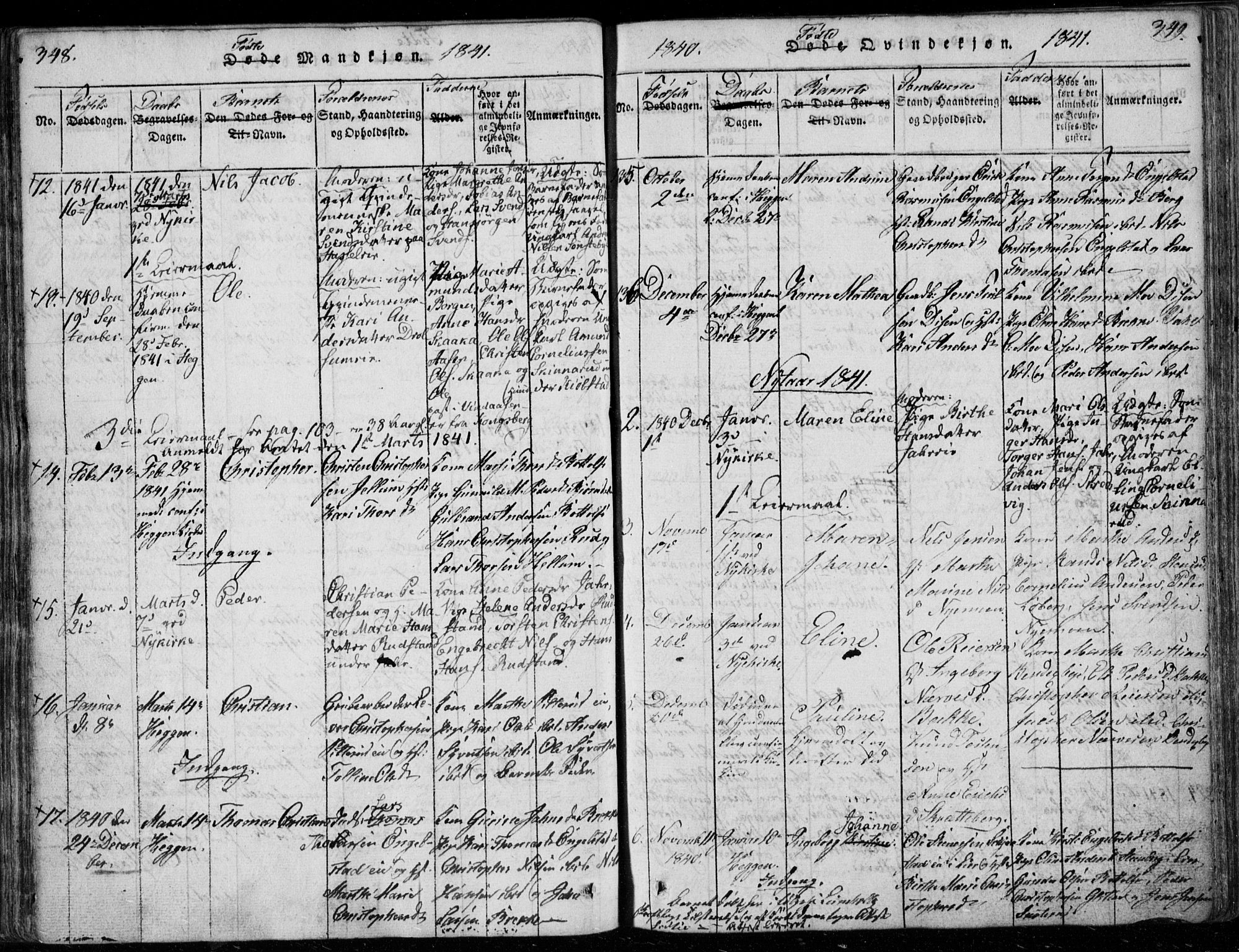 Modum kirkebøker, AV/SAKO-A-234/F/Fa/L0006: Parish register (official) no. 6, 1832-1841, p. 348-349