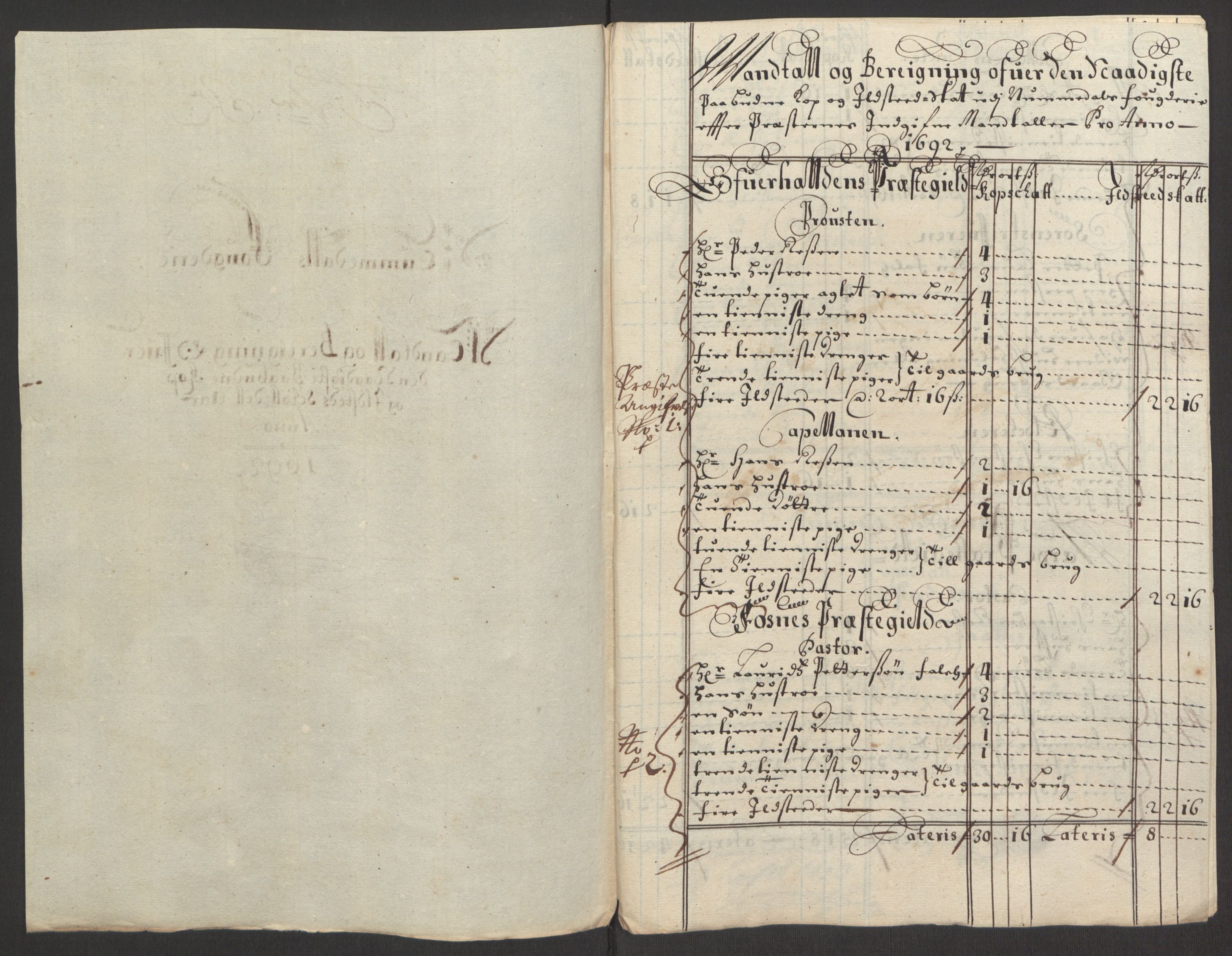 Rentekammeret inntil 1814, Reviderte regnskaper, Fogderegnskap, RA/EA-4092/R64/L4424: Fogderegnskap Namdal, 1692-1695, p. 64