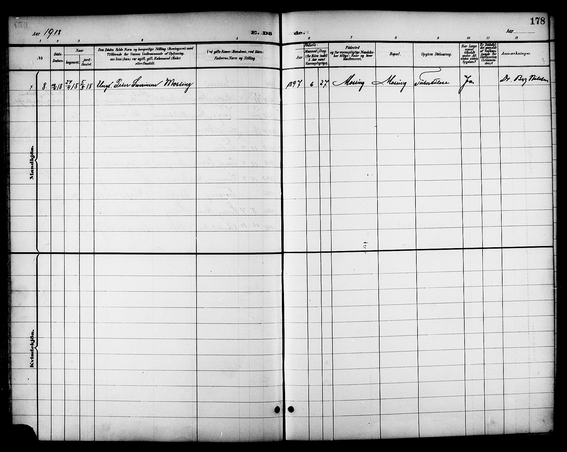 Ministerialprotokoller, klokkerbøker og fødselsregistre - Nord-Trøndelag, AV/SAT-A-1458/714/L0135: Parish register (copy) no. 714C04, 1899-1918, p. 178