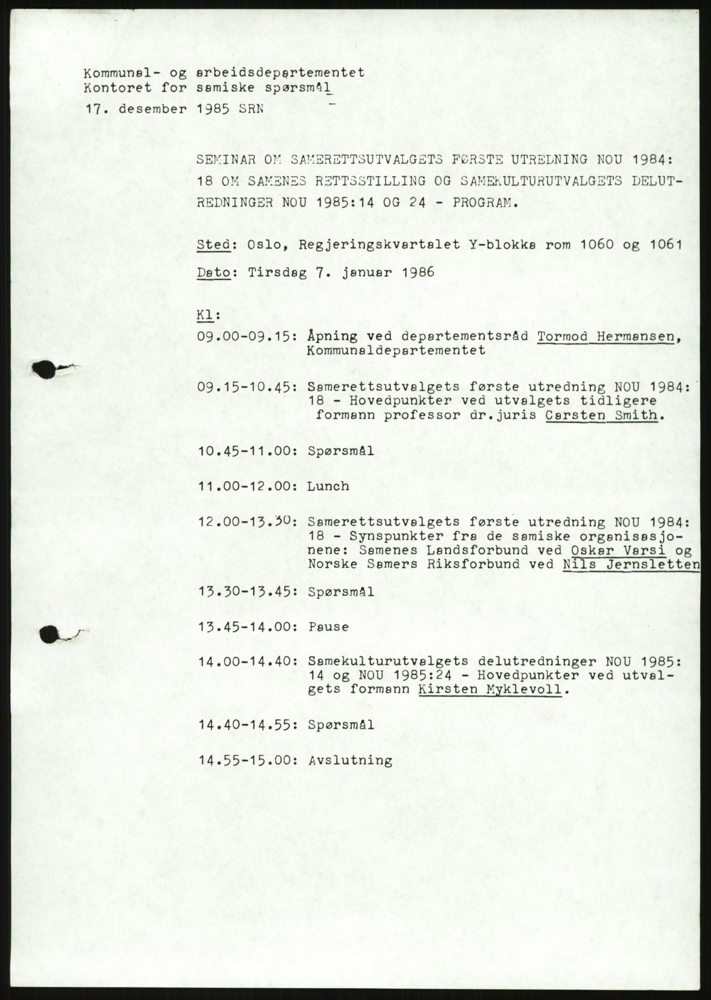 Kirke- og undervisningsdepartementet, Samekulturutvalget, AV/RA-S-2905/D/L0001: Innkomne brev. Register til disse, 1980-1987, p. 3