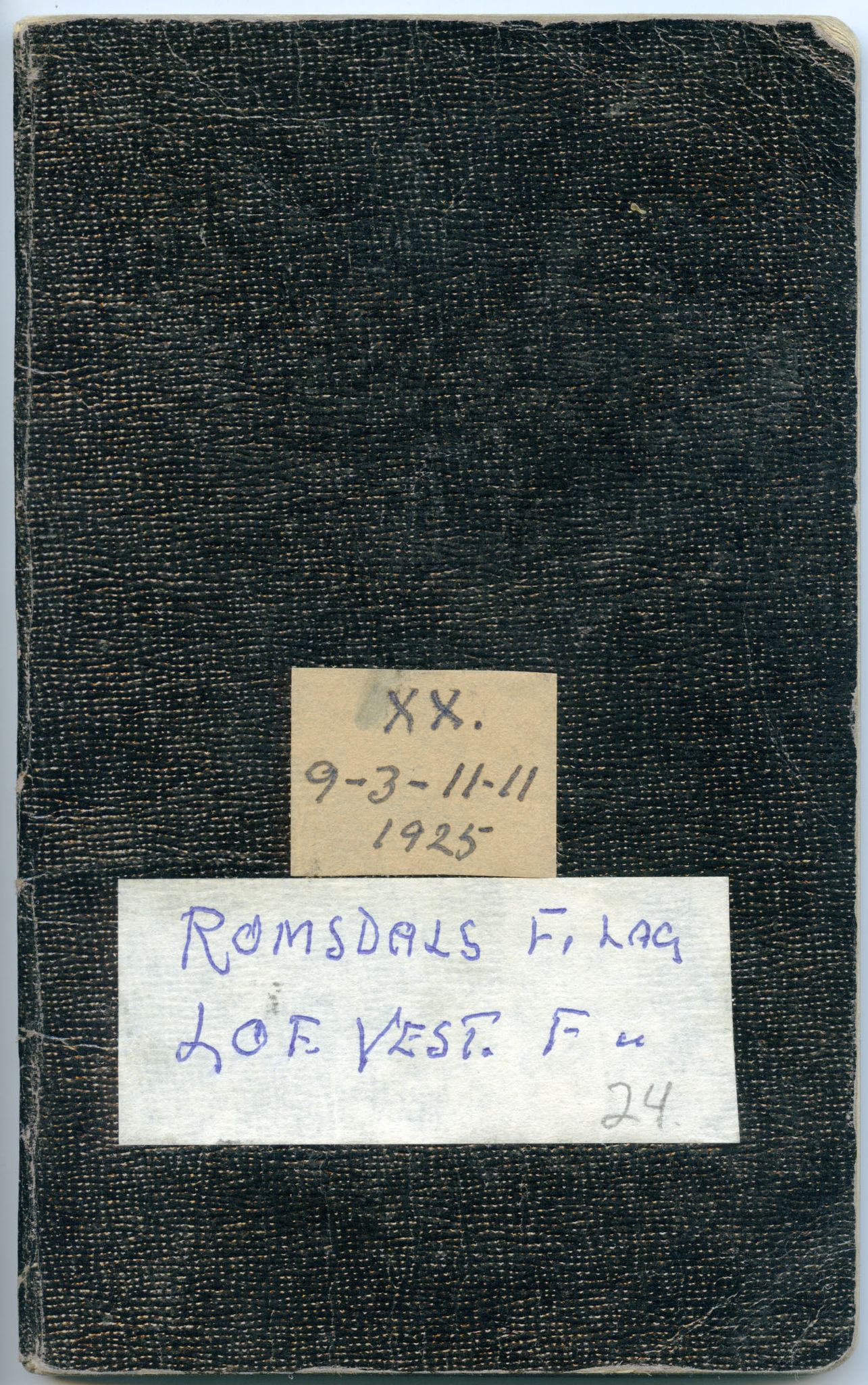 Gerhard Kjølås-arkivet, FMFB/A-1081/F/L0024: Bok XX, 1925