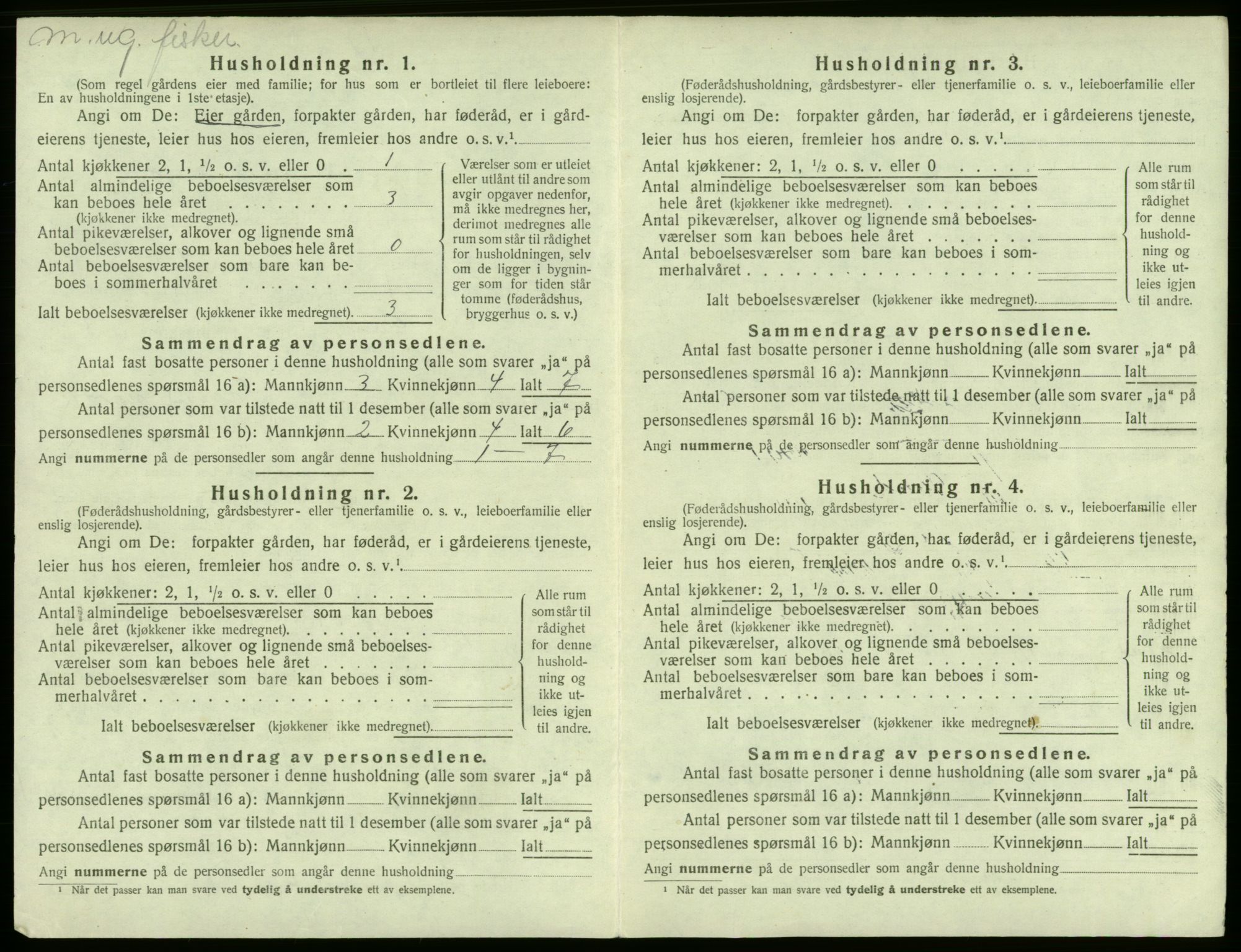 SAB, 1920 census for Sund, 1920, p. 173