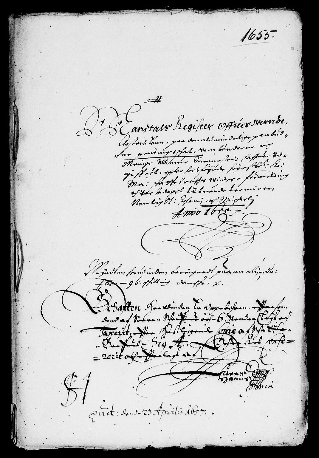 Rentekammeret inntil 1814, Reviderte regnskaper, Lensregnskaper, AV/RA-EA-5023/R/Rb/Rbg/L0010: Verne kloster len, 1653-1660