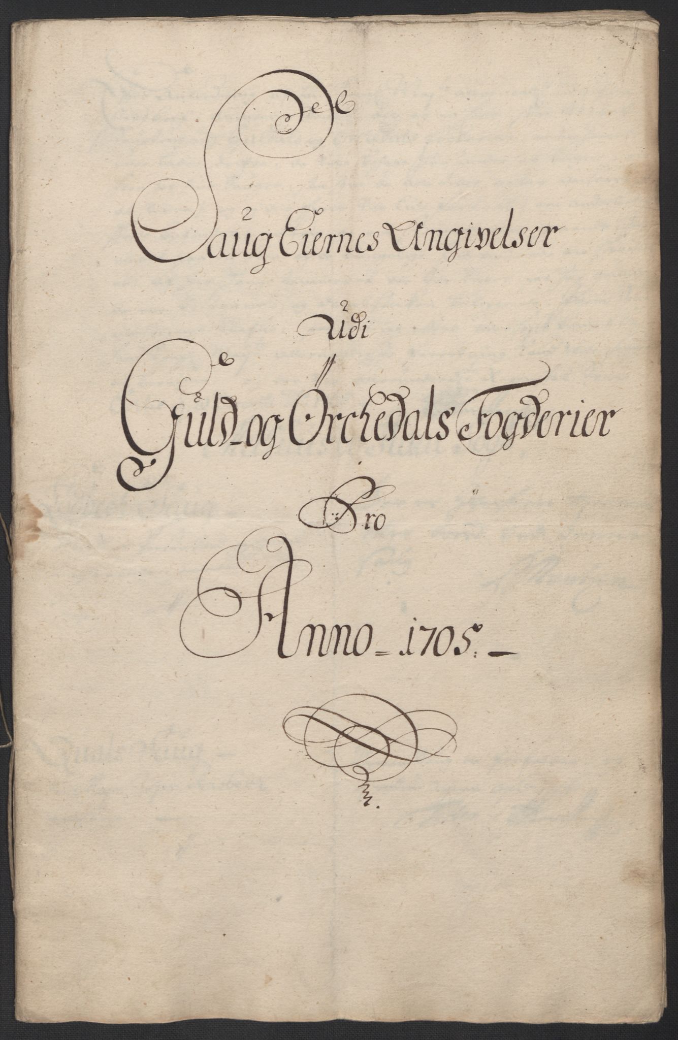 Rentekammeret inntil 1814, Reviderte regnskaper, Fogderegnskap, AV/RA-EA-4092/R60/L3955: Fogderegnskap Orkdal og Gauldal, 1705, p. 332