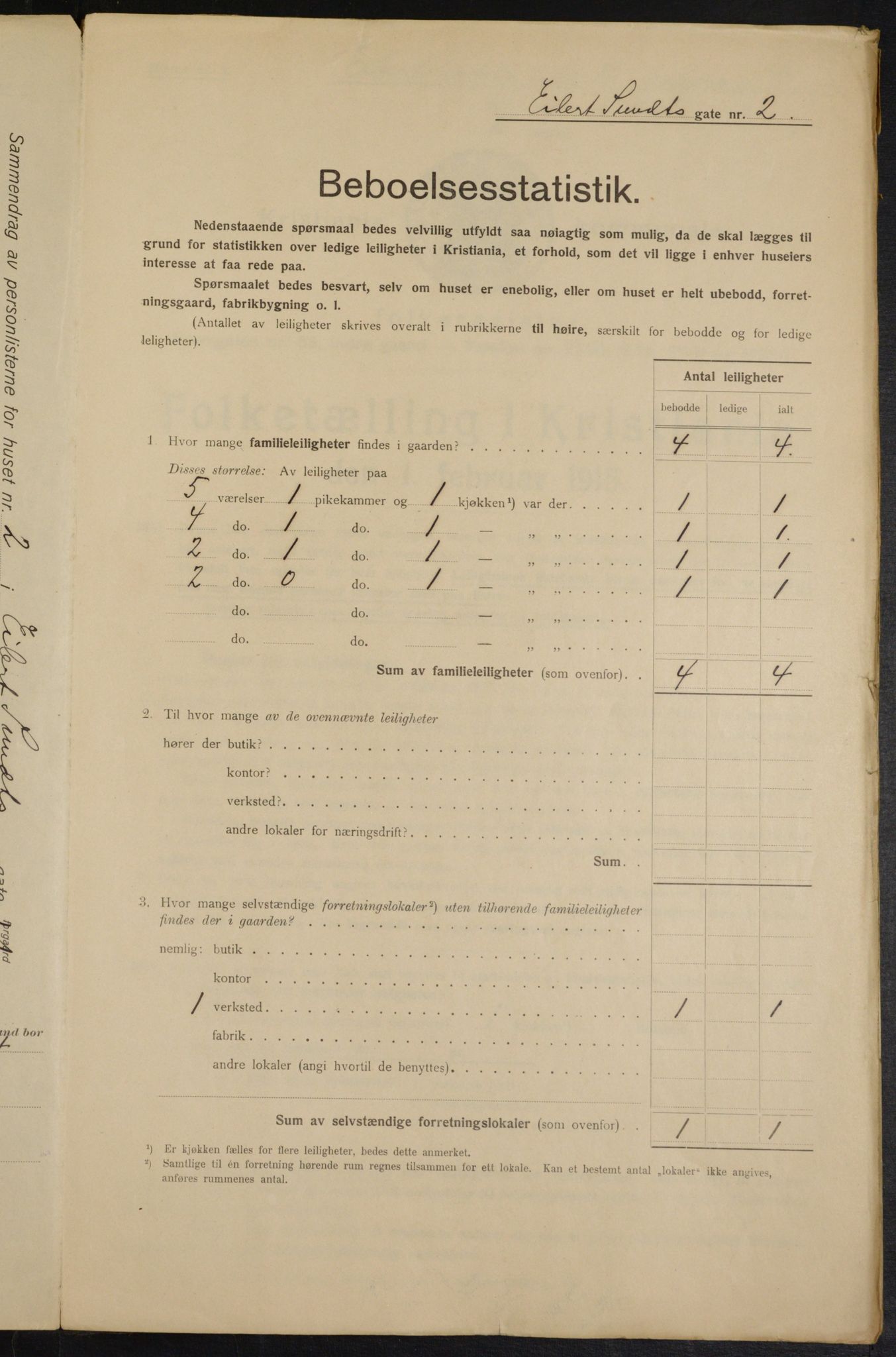 OBA, Municipal Census 1915 for Kristiania, 1915, p. 18534