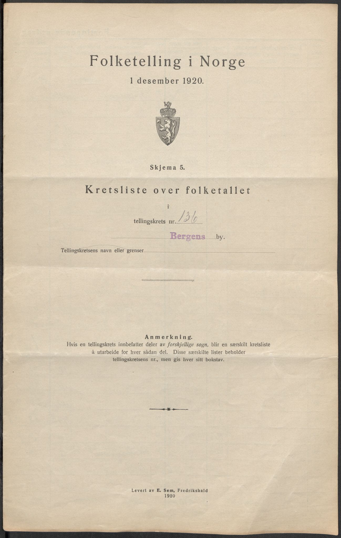 SAB, 1920 census for Bergen, 1920, p. 428