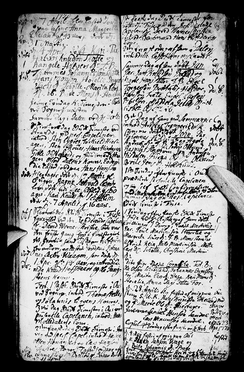 Os sokneprestembete, SAB/A-99929: Parish register (official) no. A 9, 1766-1779, p. 43