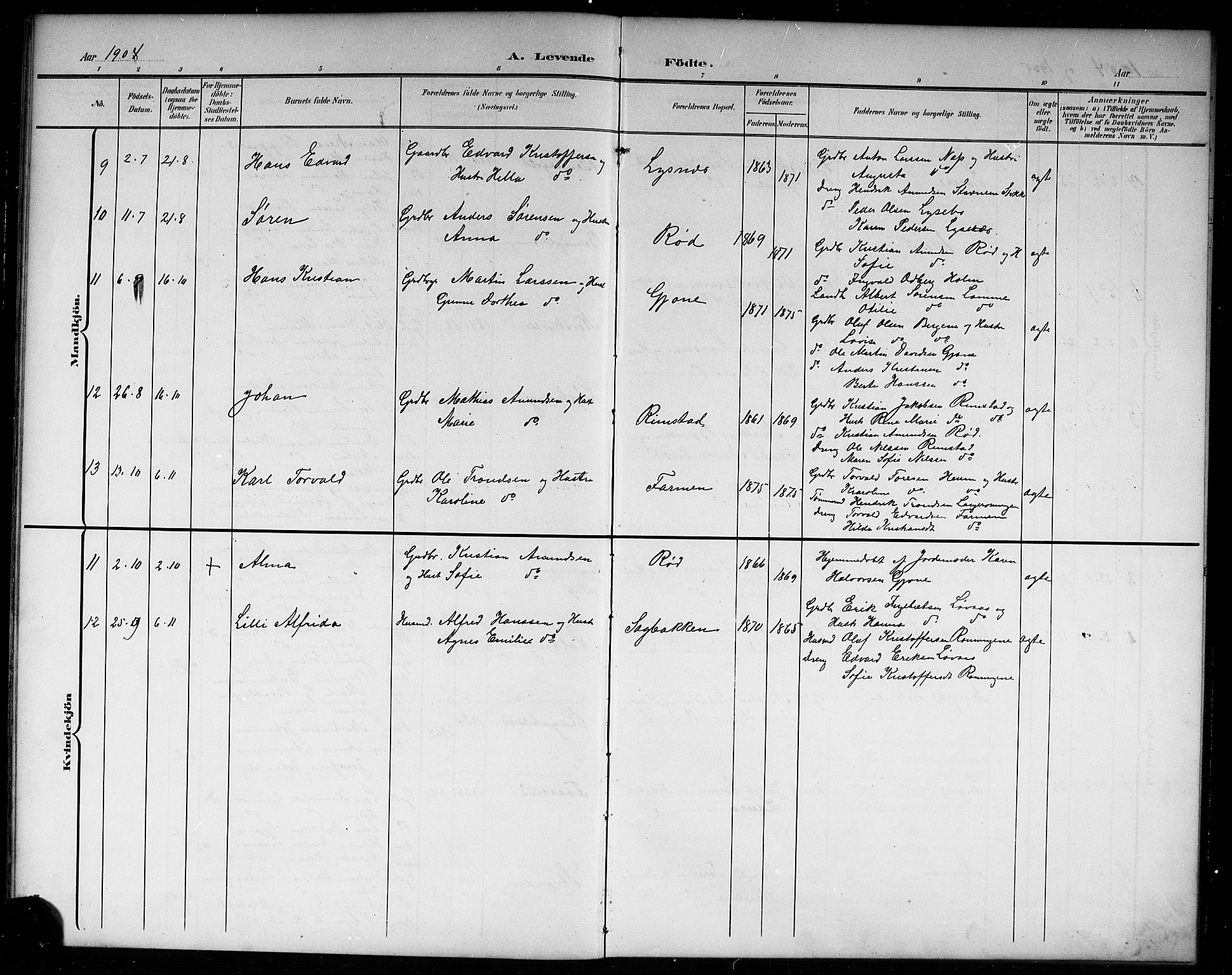 Hedrum kirkebøker, AV/SAKO-A-344/G/Gb/L0001: Parish register (copy) no. II 1, 1902-1920