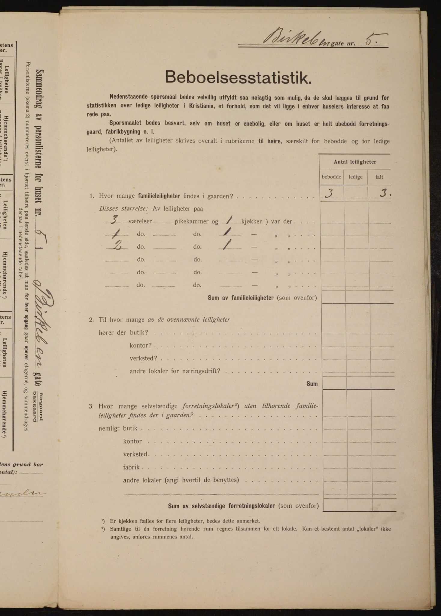 OBA, Municipal Census 1912 for Kristiania, 1912, p. 4938