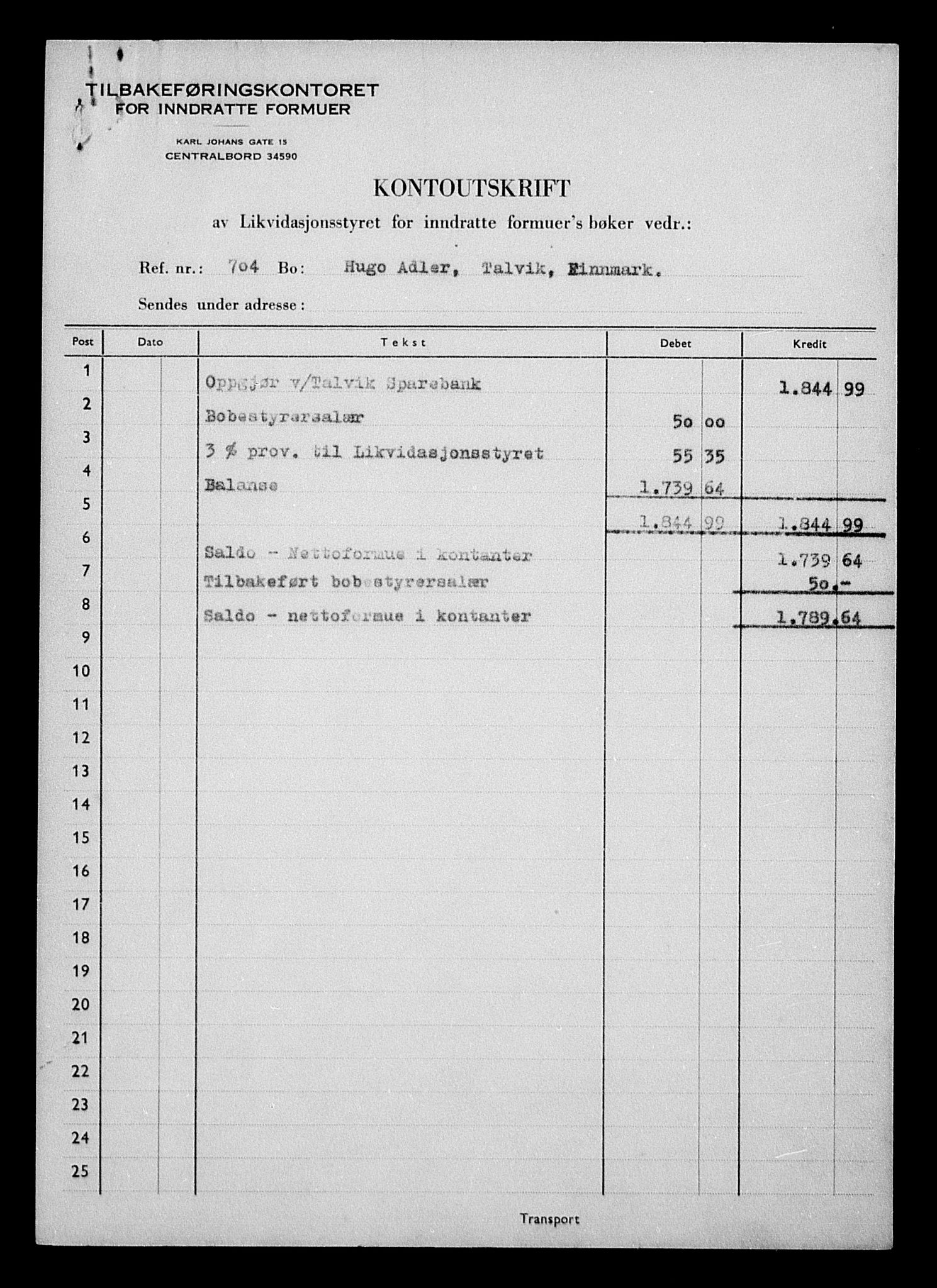 Justisdepartementet, Tilbakeføringskontoret for inndratte formuer, AV/RA-S-1564/H/Hc/Hcb/L0910: --, 1945-1947, p. 28