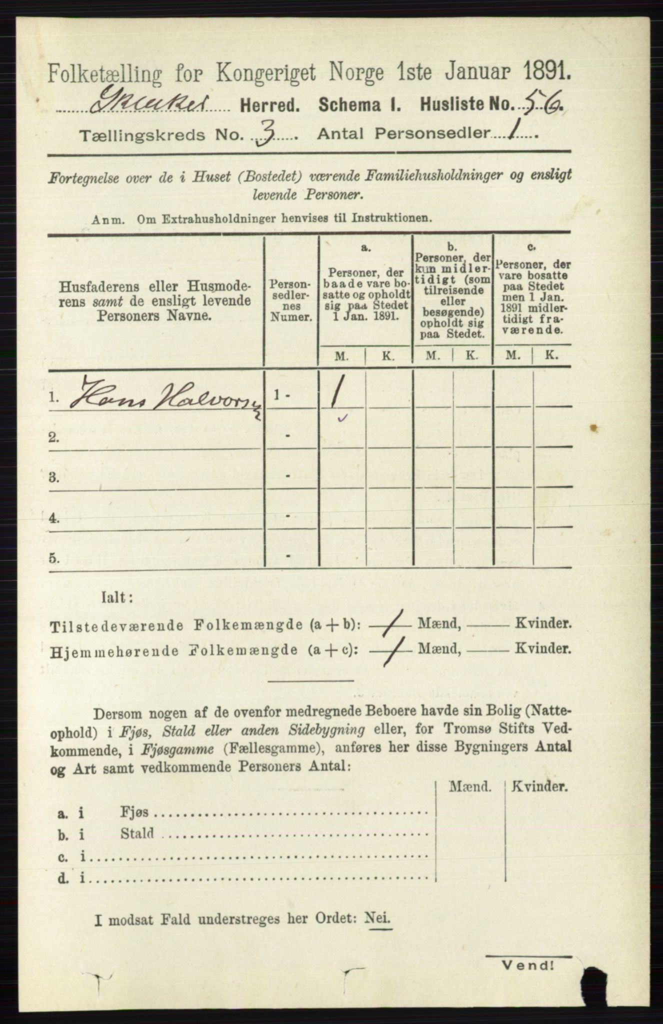 RA, 1891 census for 0513 Skjåk, 1891, p. 939