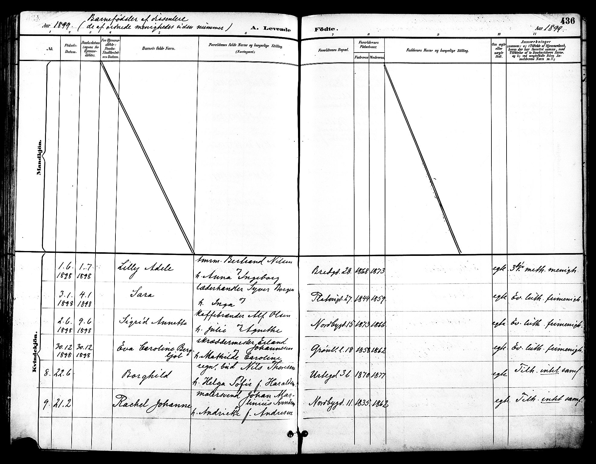 Grønland prestekontor Kirkebøker, AV/SAO-A-10848/F/Fa/L0012: Parish register (official) no. 12, 1893-1900, p. 436