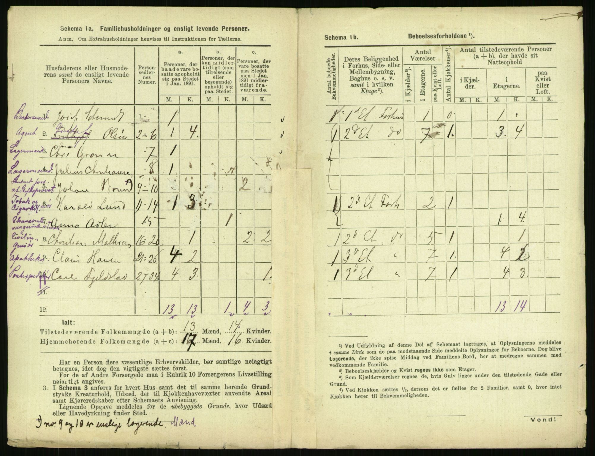RA, 1891 census for 0301 Kristiania, 1891, p. 78342