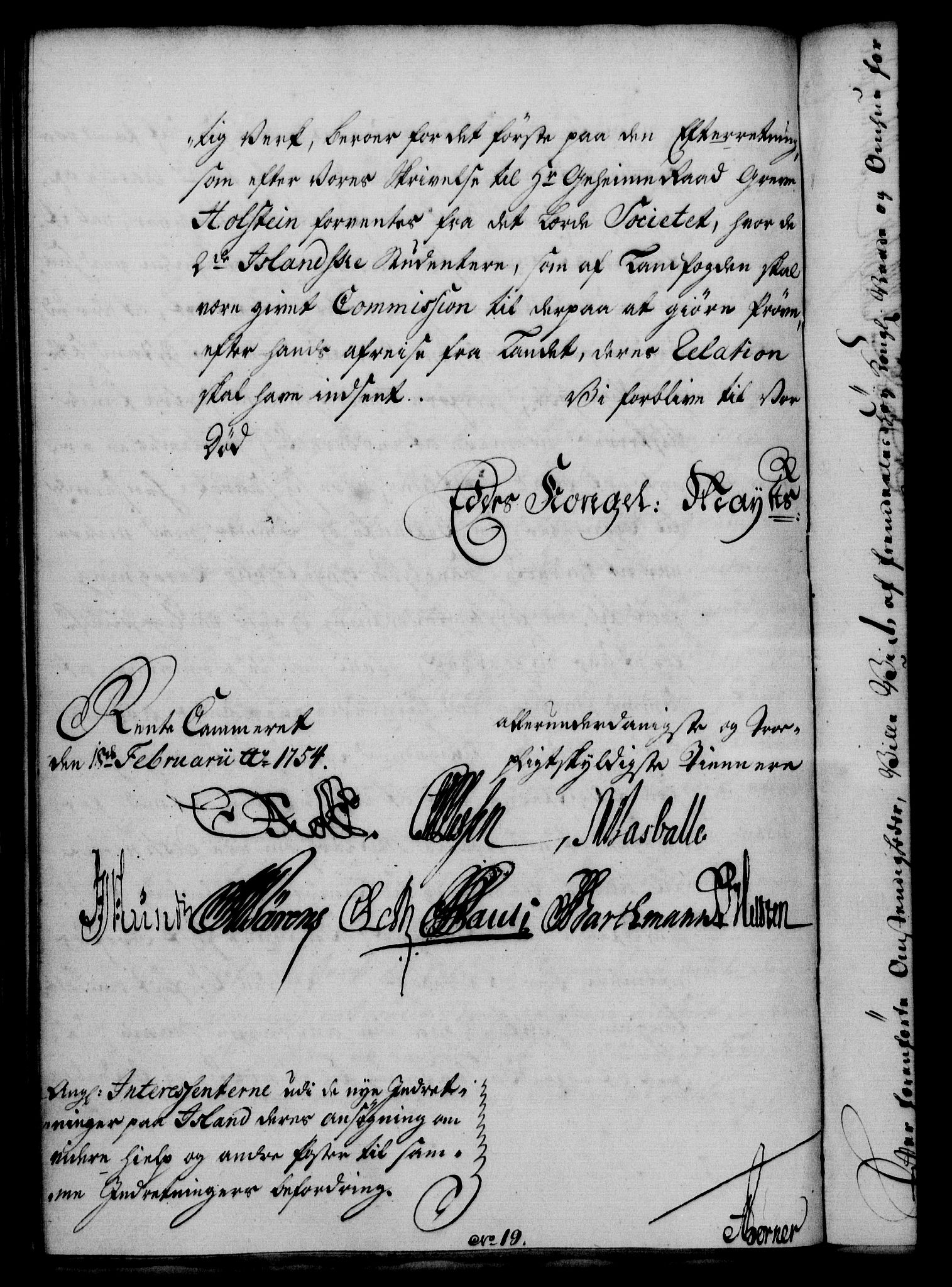 Rentekammeret, Kammerkanselliet, AV/RA-EA-3111/G/Gf/Gfa/L0036: Norsk relasjons- og resolusjonsprotokoll (merket RK 52.36), 1754, p. 186