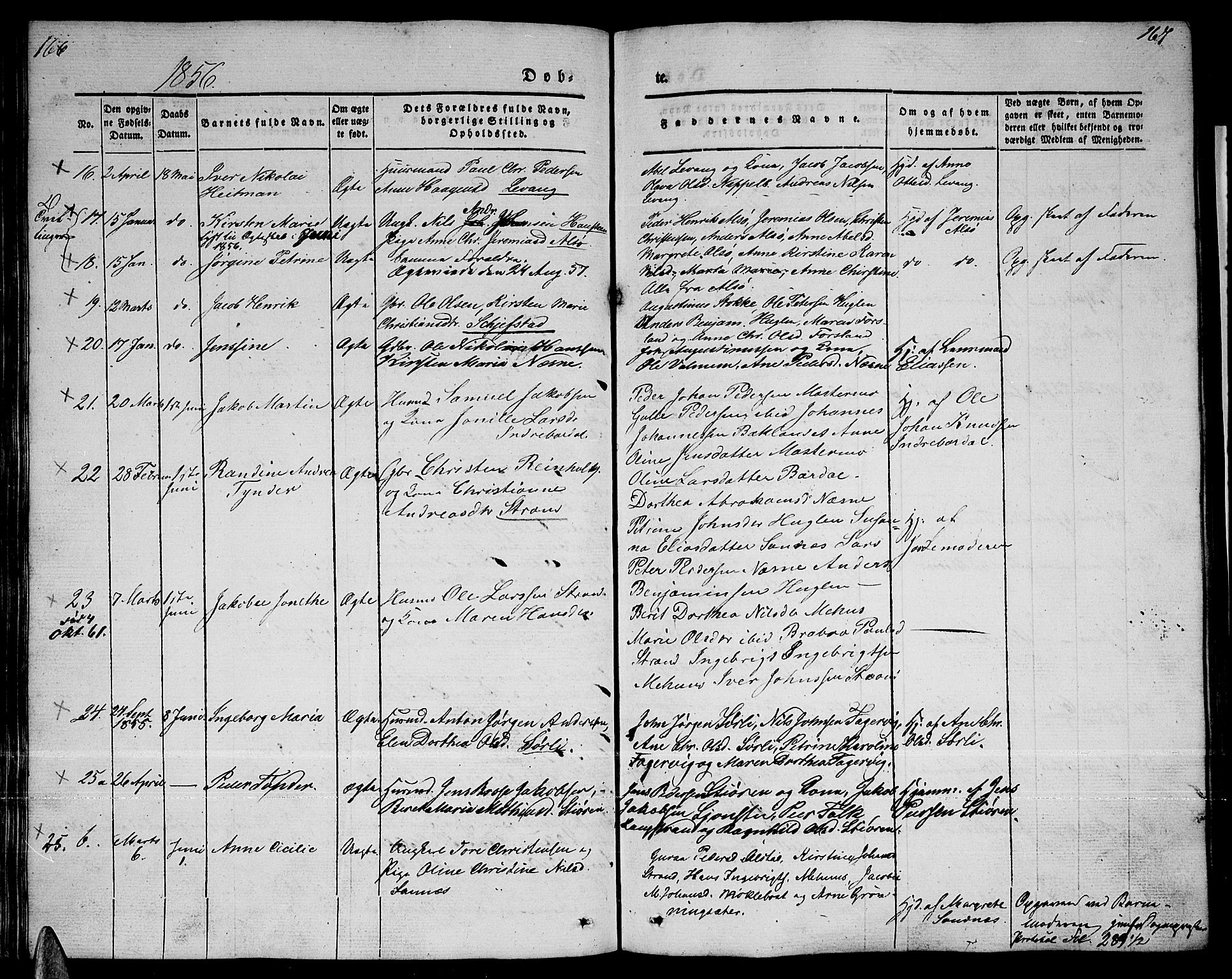 Ministerialprotokoller, klokkerbøker og fødselsregistre - Nordland, AV/SAT-A-1459/838/L0555: Parish register (copy) no. 838C02, 1842-1861, p. 166-167