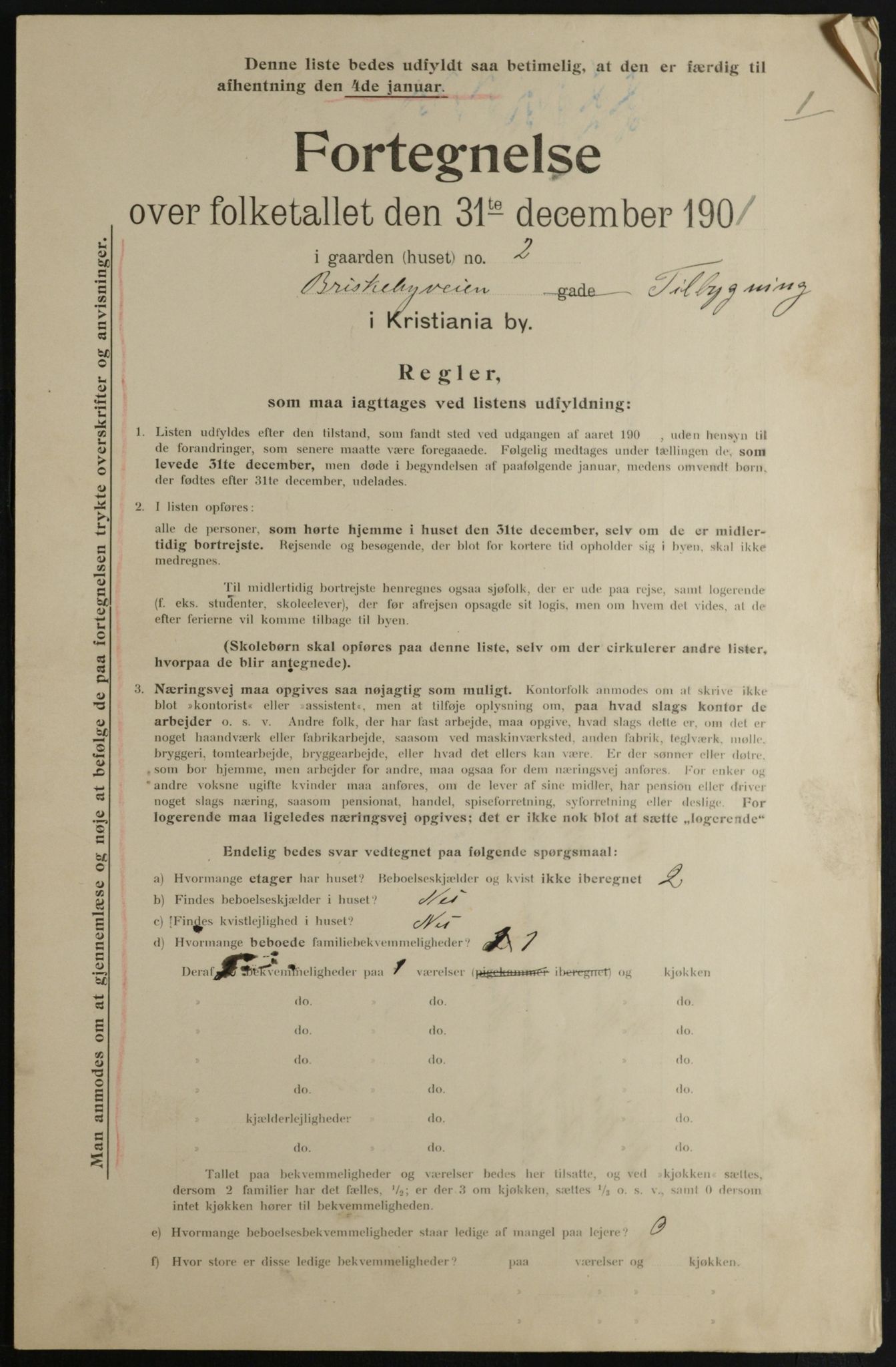 OBA, Municipal Census 1901 for Kristiania, 1901, p. 1521