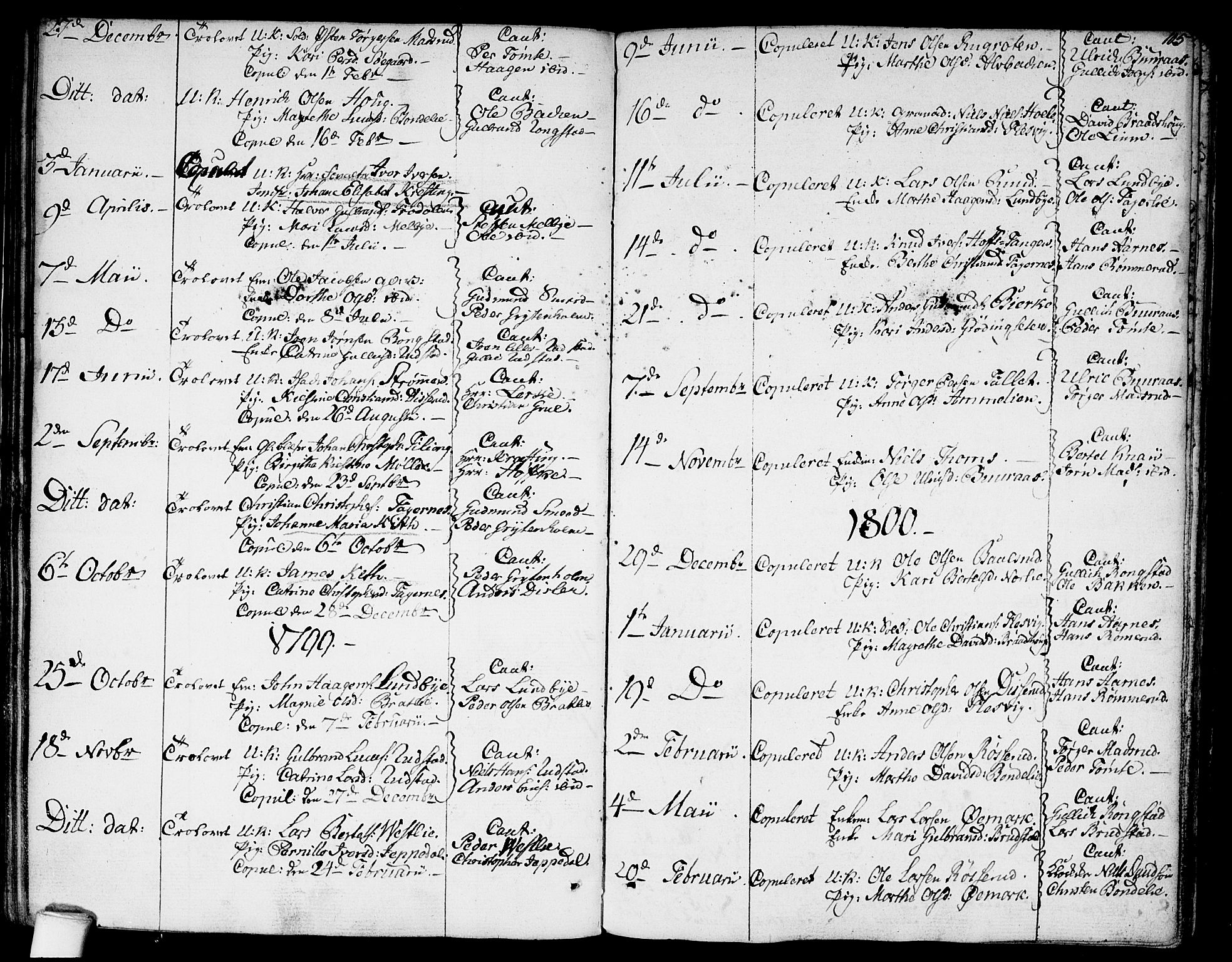 Hurdal prestekontor Kirkebøker, SAO/A-10889/F/Fa/L0001: Parish register (official) no. I 1, 1777-1812, p. 105