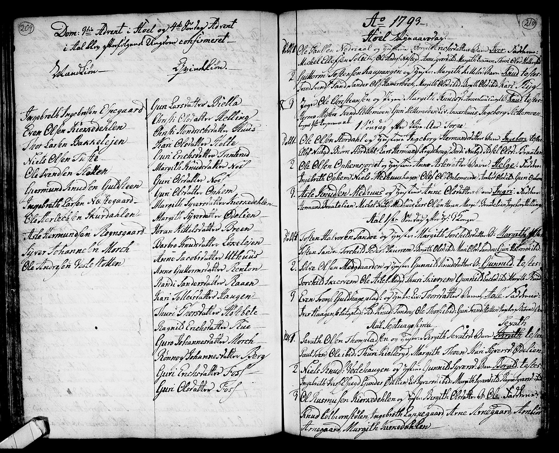 Ål kirkebøker, SAKO/A-249/F/Fa/L0002: Parish register (official) no. I 2, 1771-1806, p. 209-210
