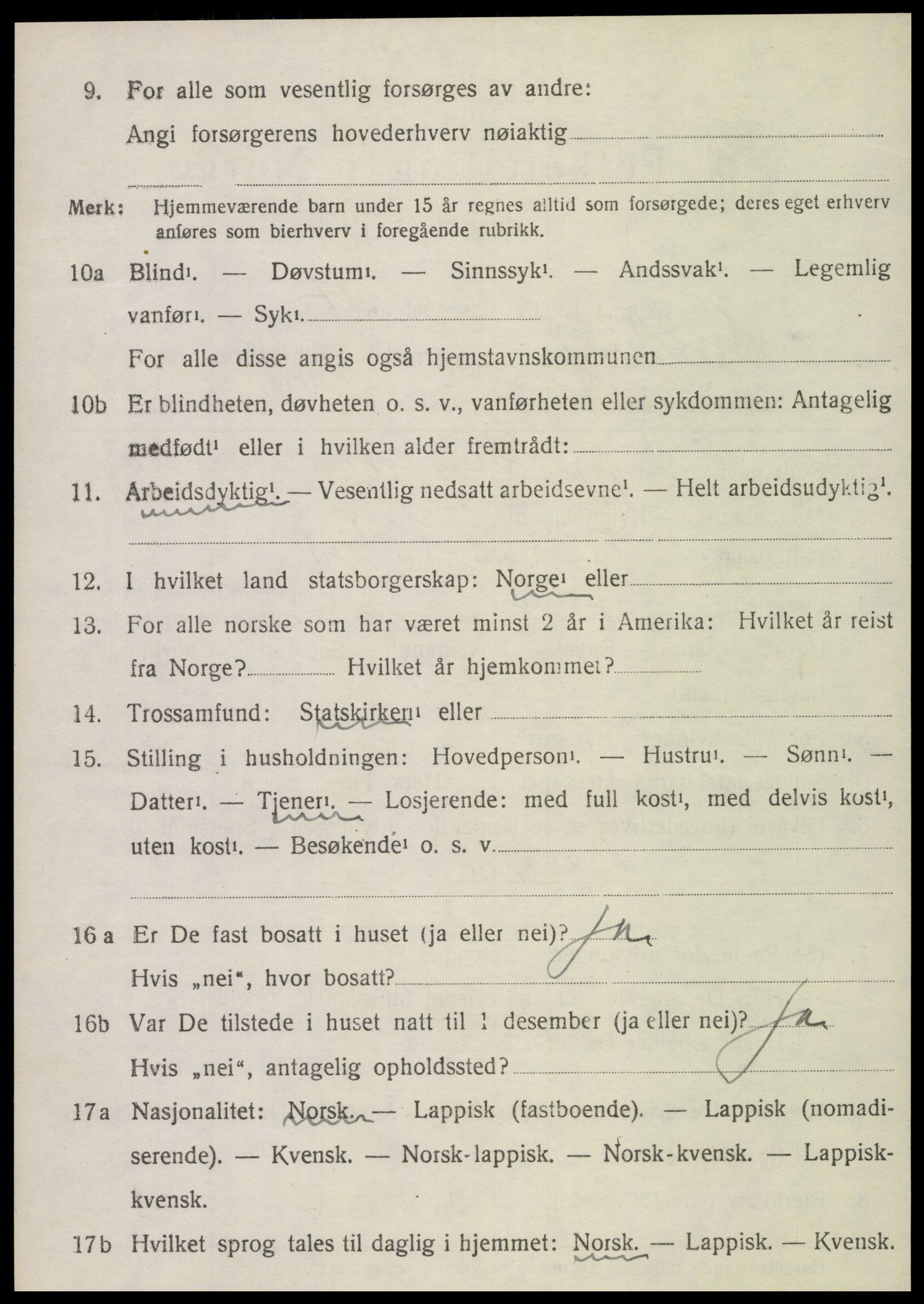 SAT, 1920 census for Sparbu, 1920, p. 4802