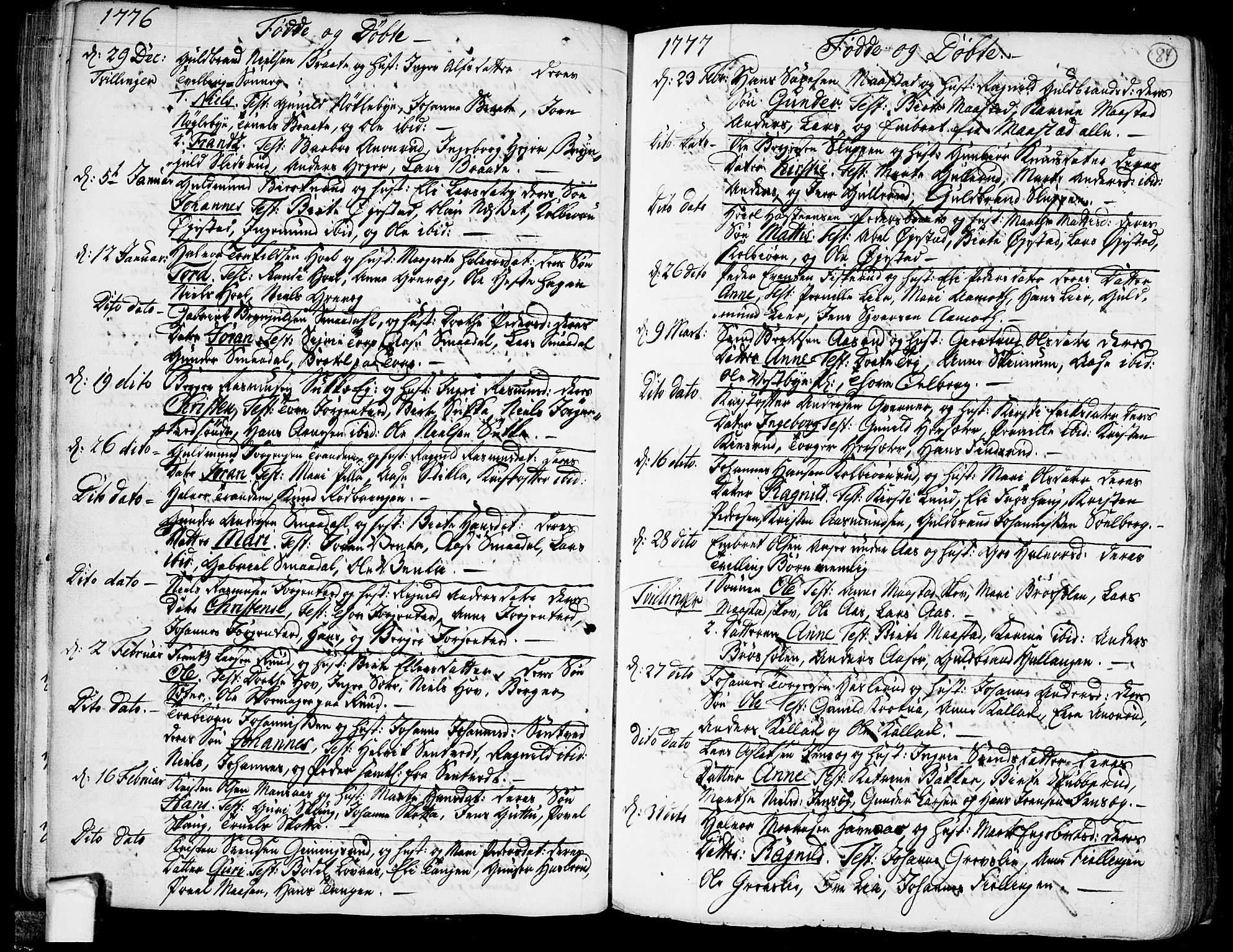 Trøgstad prestekontor Kirkebøker, SAO/A-10925/F/Fa/L0004: Parish register (official) no. I 4, 1750-1784, p. 84