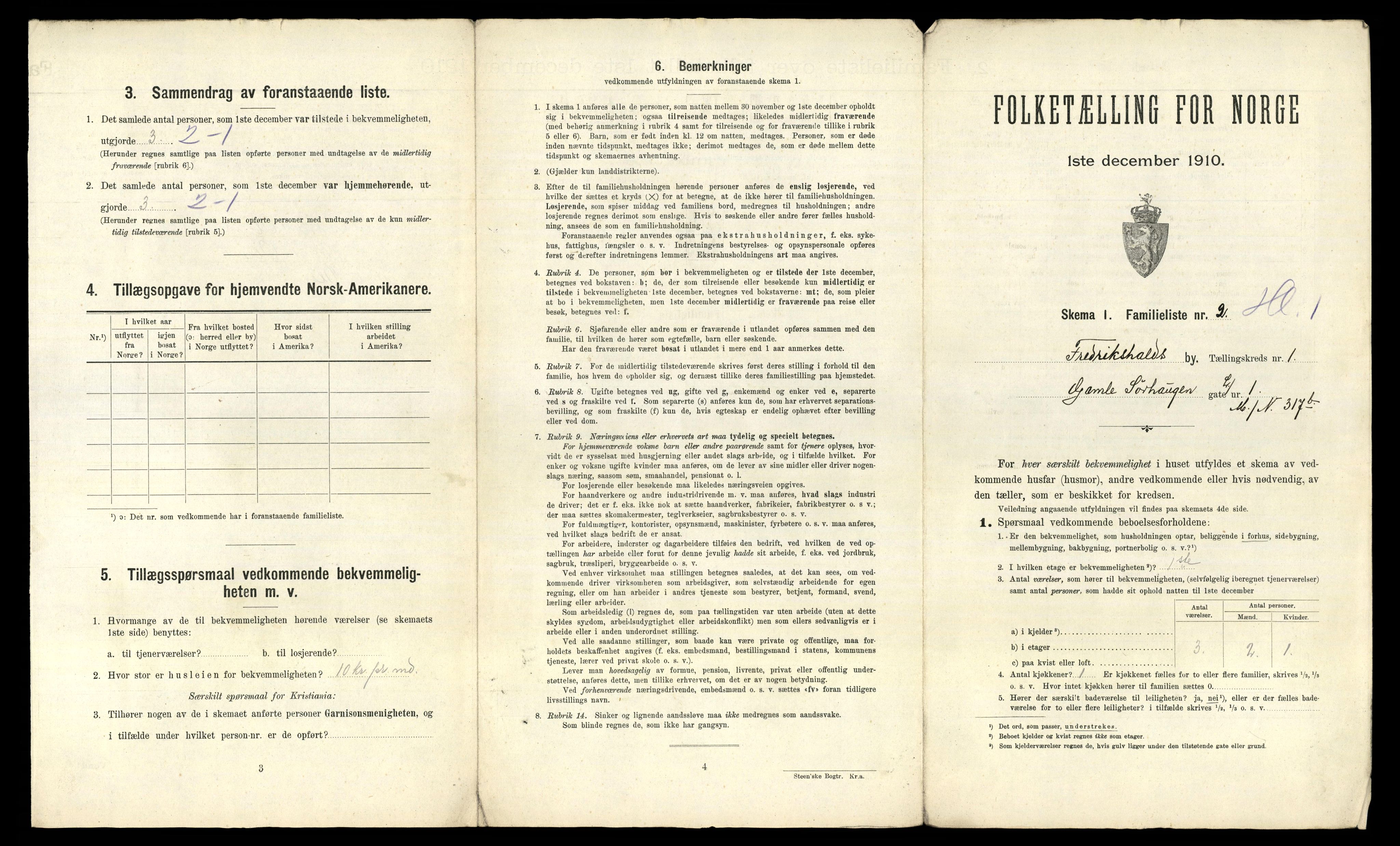 RA, 1910 census for Fredrikshald, 1910, p. 78