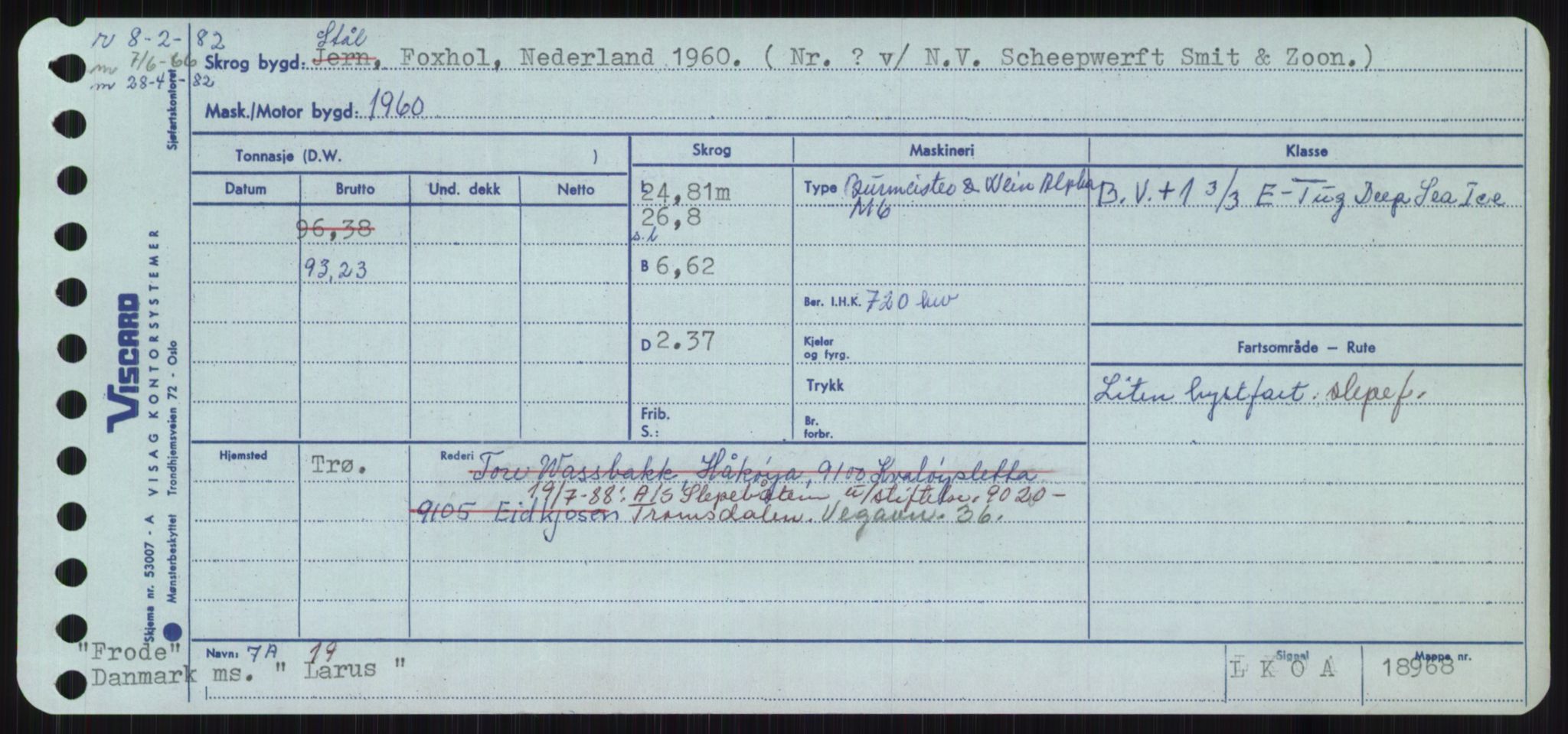 Sjøfartsdirektoratet med forløpere, Skipsmålingen, RA/S-1627/H/Ha/L0003/0002: Fartøy, Hilm-Mar / Fartøy, Kom-Mar, p. 337