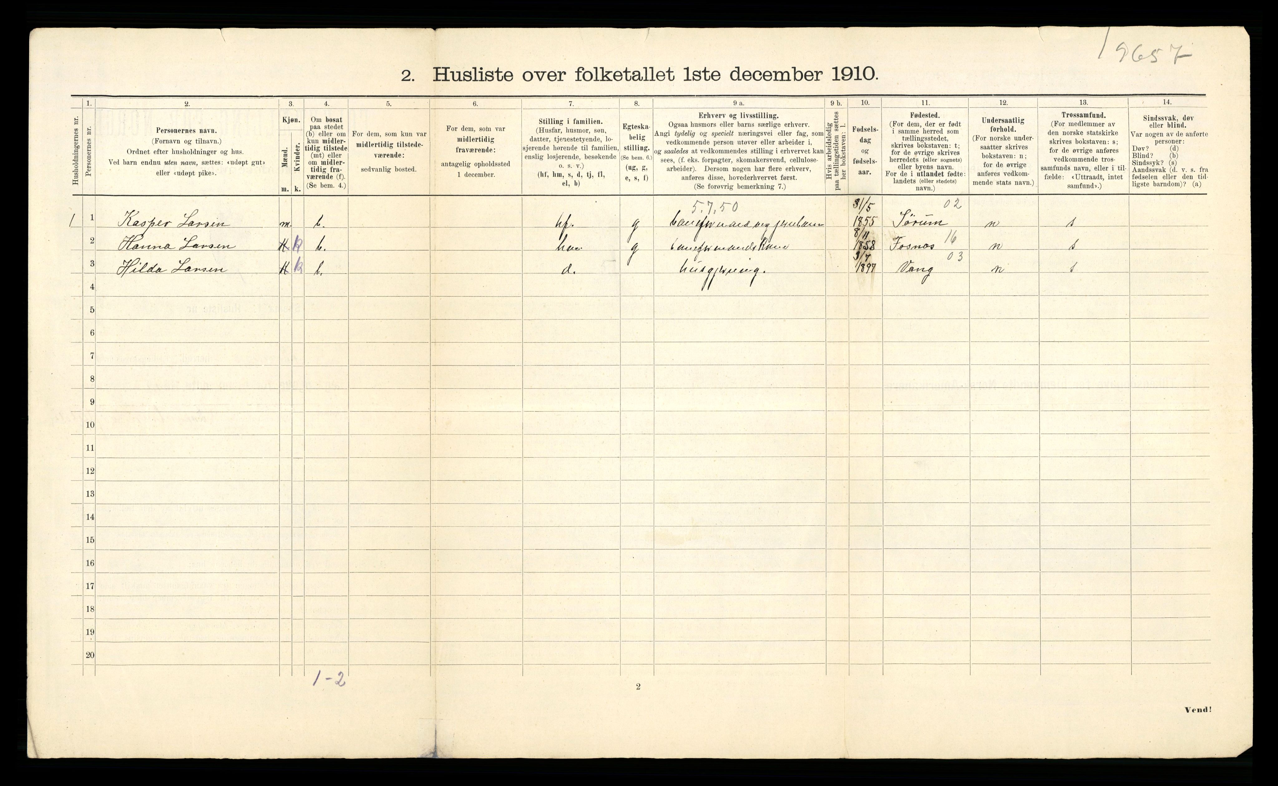 RA, 1910 census for Meråker, 1910, p. 27