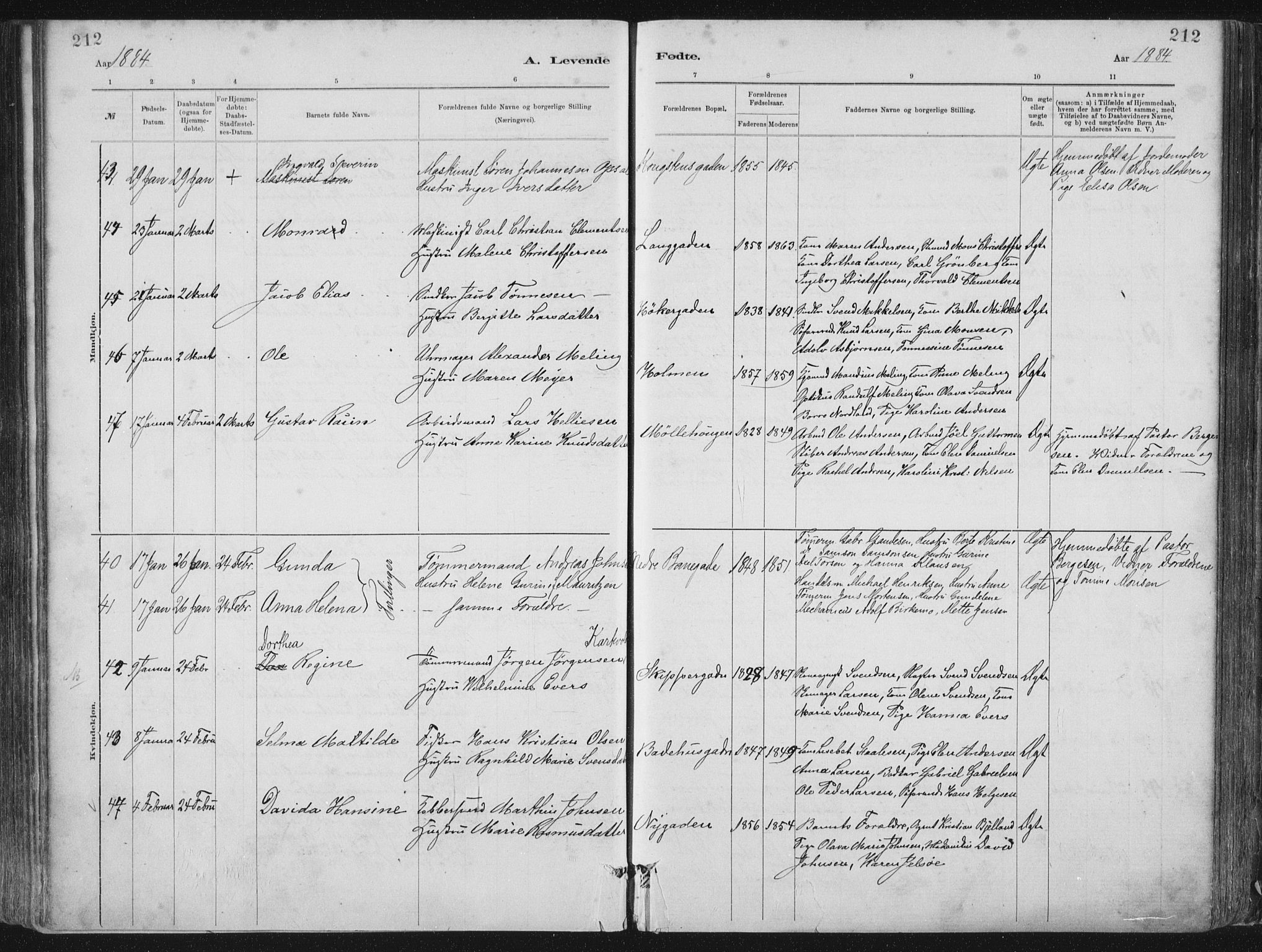 St. Petri sokneprestkontor, AV/SAST-A-101813/001/30/30BA/L0015: Parish register (official) no. A 15, 1879-1888, p. 212