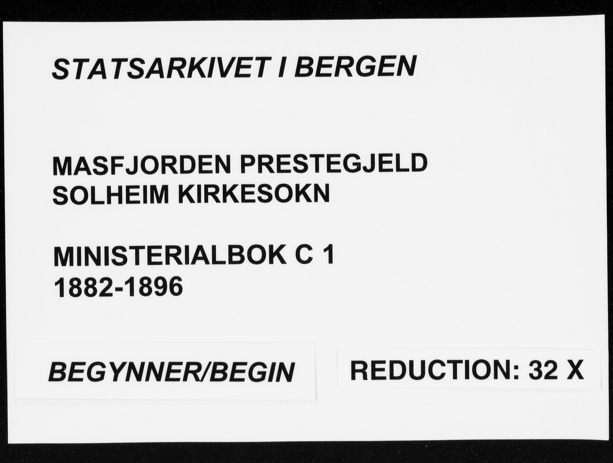 Masfjorden sokneprestembete, AV/SAB-A-77001: Parish register (official) no. C  1, 1882-1896