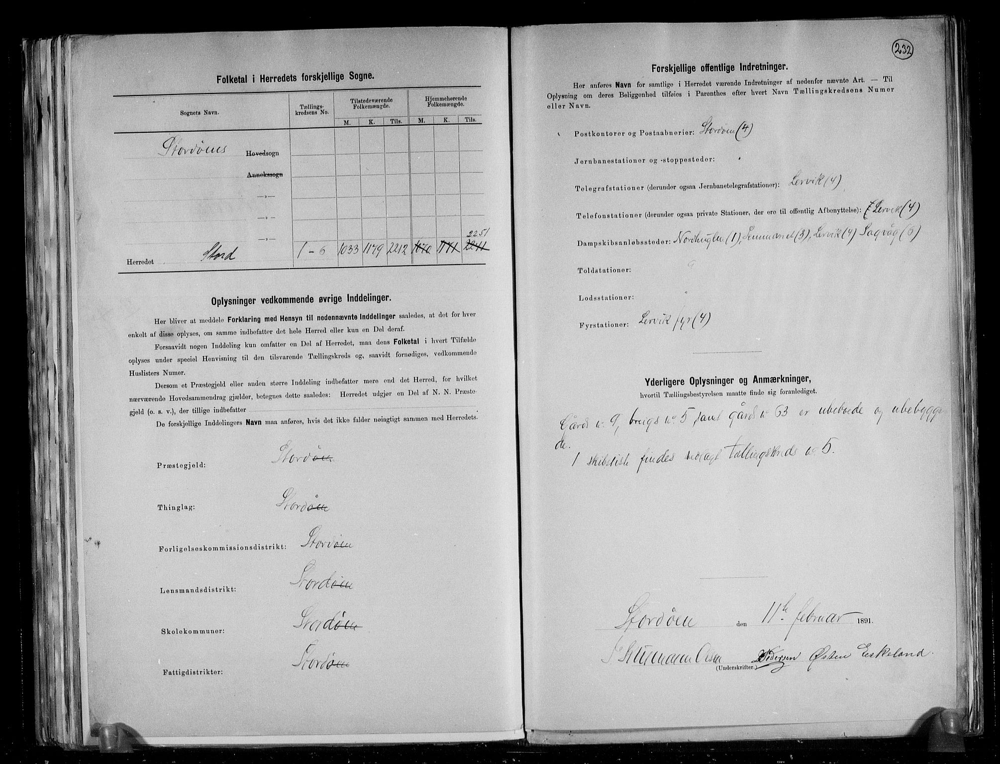 RA, 1891 census for 1221 Stord, 1891, p. 3