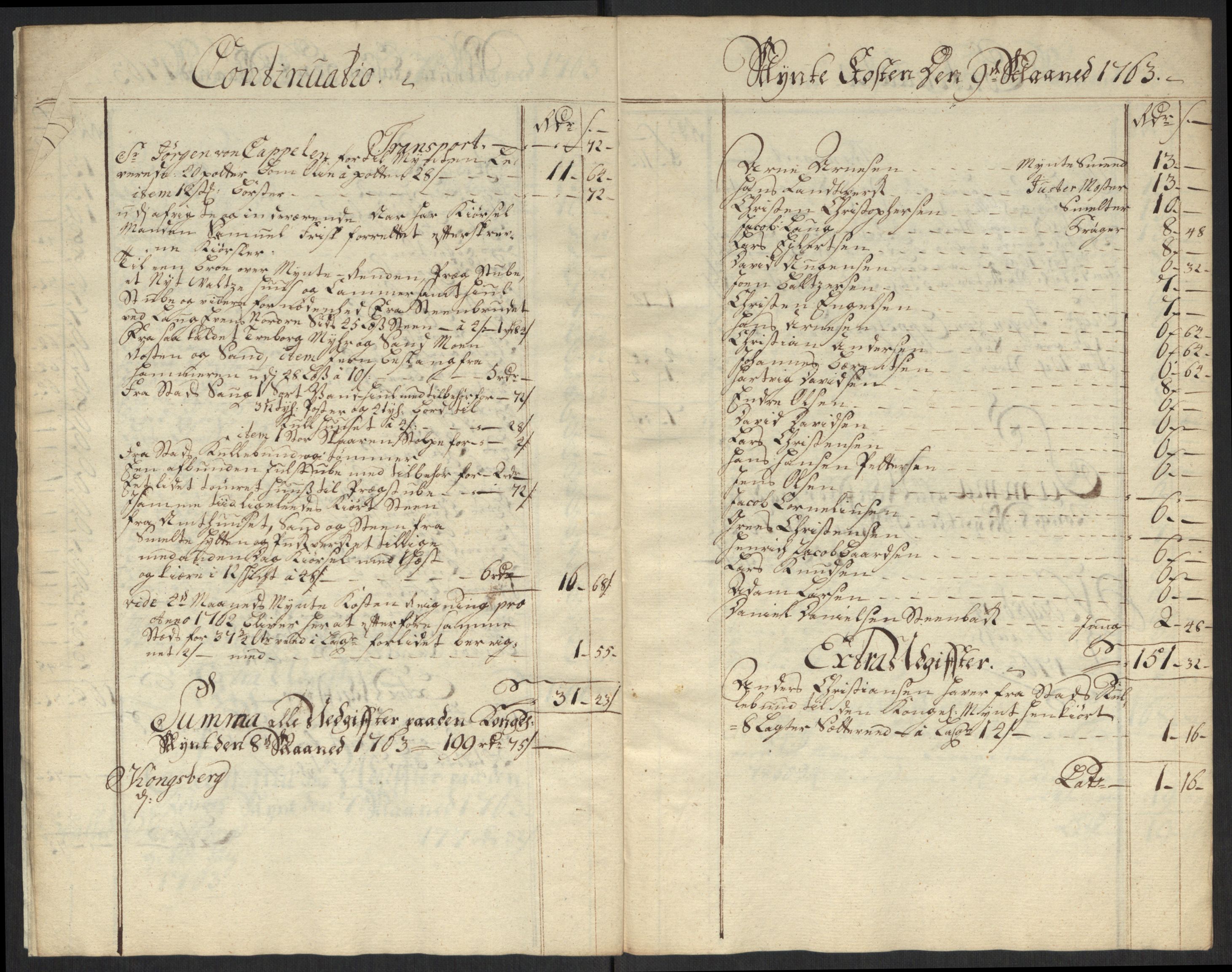 Rentekammeret inntil 1814, Realistisk ordnet avdeling, RA/EA-4070/Oa/L0010: [Y8]: Regninger for Kongsbergs mynt., 1760-1805, p. 39