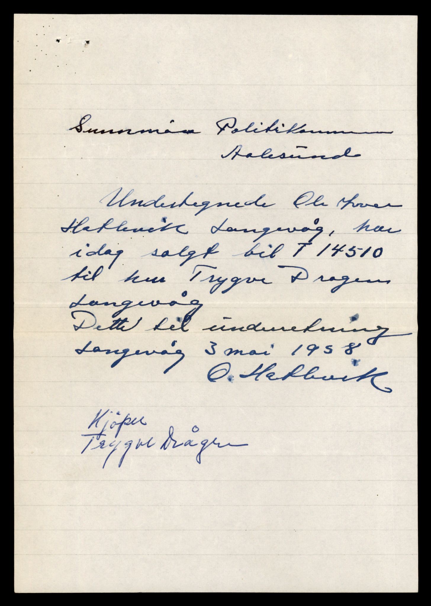 Møre og Romsdal vegkontor - Ålesund trafikkstasjon, AV/SAT-A-4099/F/Fe/L0046: Registreringskort for kjøretøy T 14445 - T 14579, 1927-1998