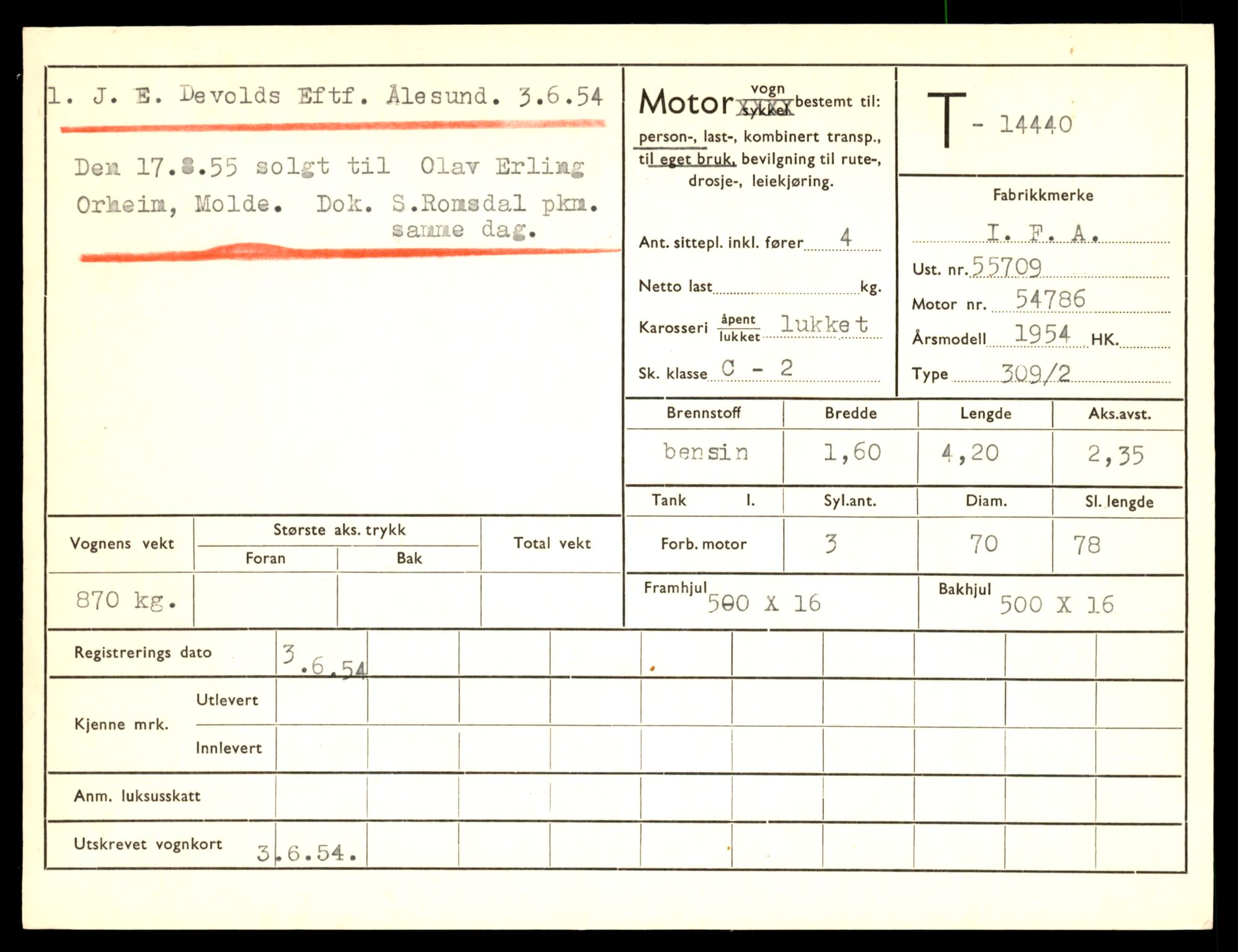 Møre og Romsdal vegkontor - Ålesund trafikkstasjon, AV/SAT-A-4099/F/Fe/L0045: Registreringskort for kjøretøy T 14320 - T 14444, 1927-1998, p. 3136