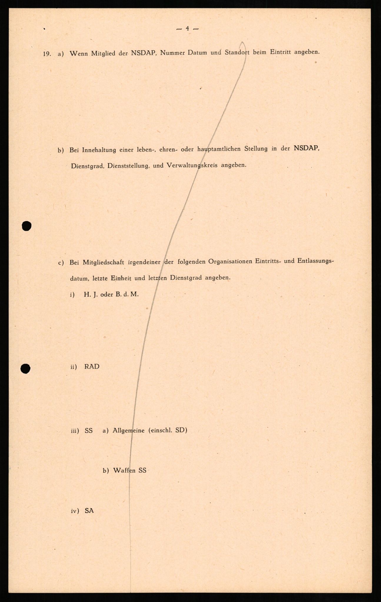 Forsvaret, Forsvarets overkommando II, RA/RAFA-3915/D/Db/L0011: CI Questionaires. Tyske okkupasjonsstyrker i Norge. Tyskere., 1945-1946, p. 74