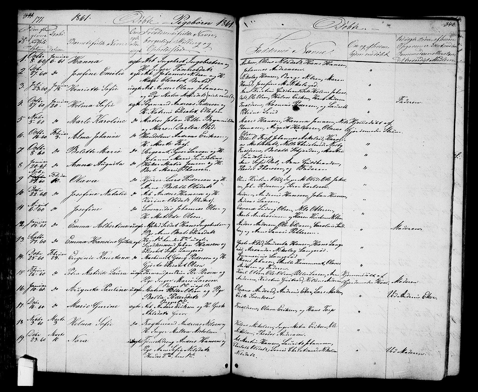 Halden prestekontor Kirkebøker, SAO/A-10909/G/Ga/L0005a: Parish register (copy) no. 5A, 1855-1864, p. 171