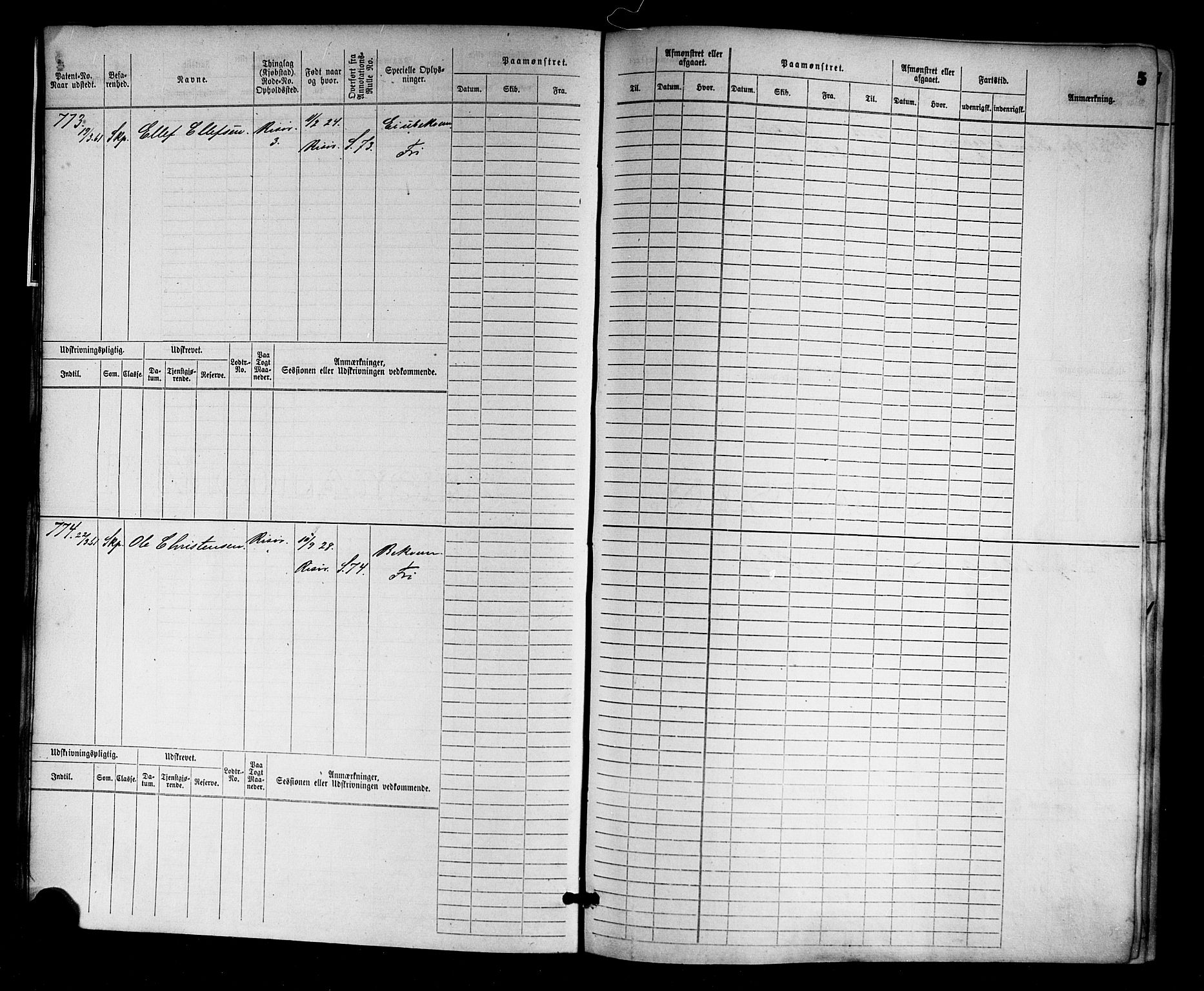 Risør mønstringskrets, AV/SAK-2031-0010/F/Fb/L0003: Hovedrulle nr 767-1528, Q-3, 1868-1910, p. 6