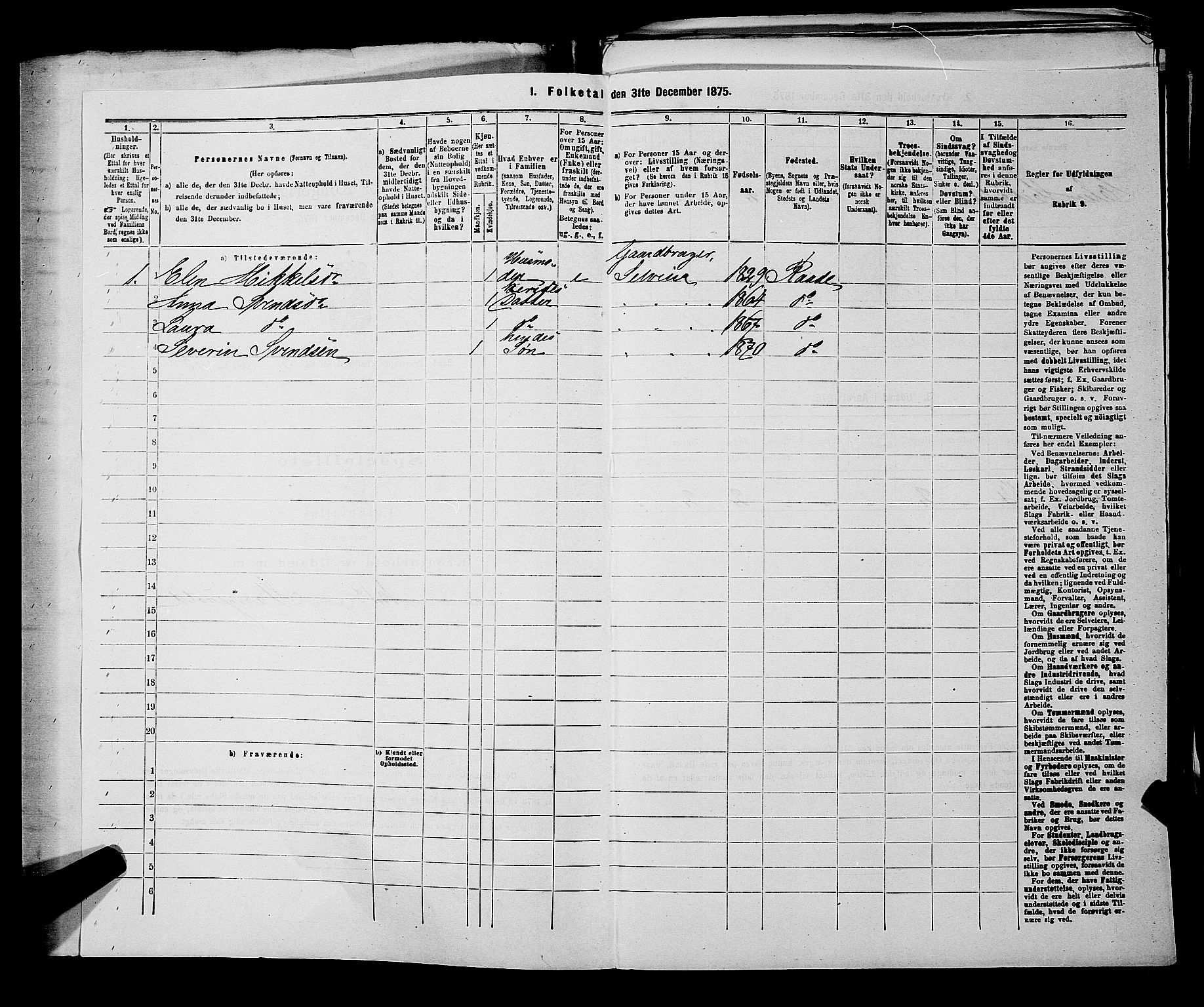 RA, 1875 census for 0135P Råde, 1875, p. 982