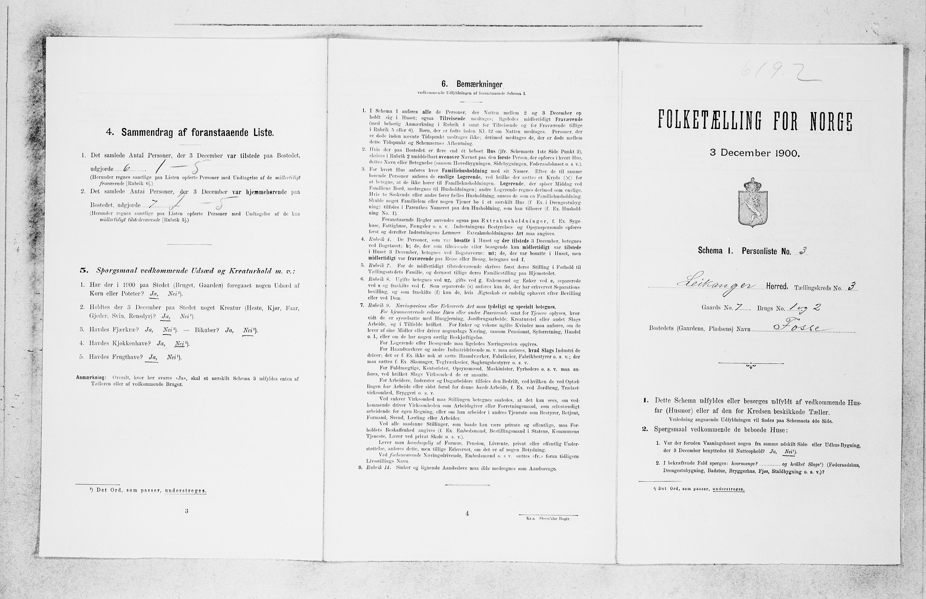 SAB, 1900 census for Leikanger, 1900, p. 150