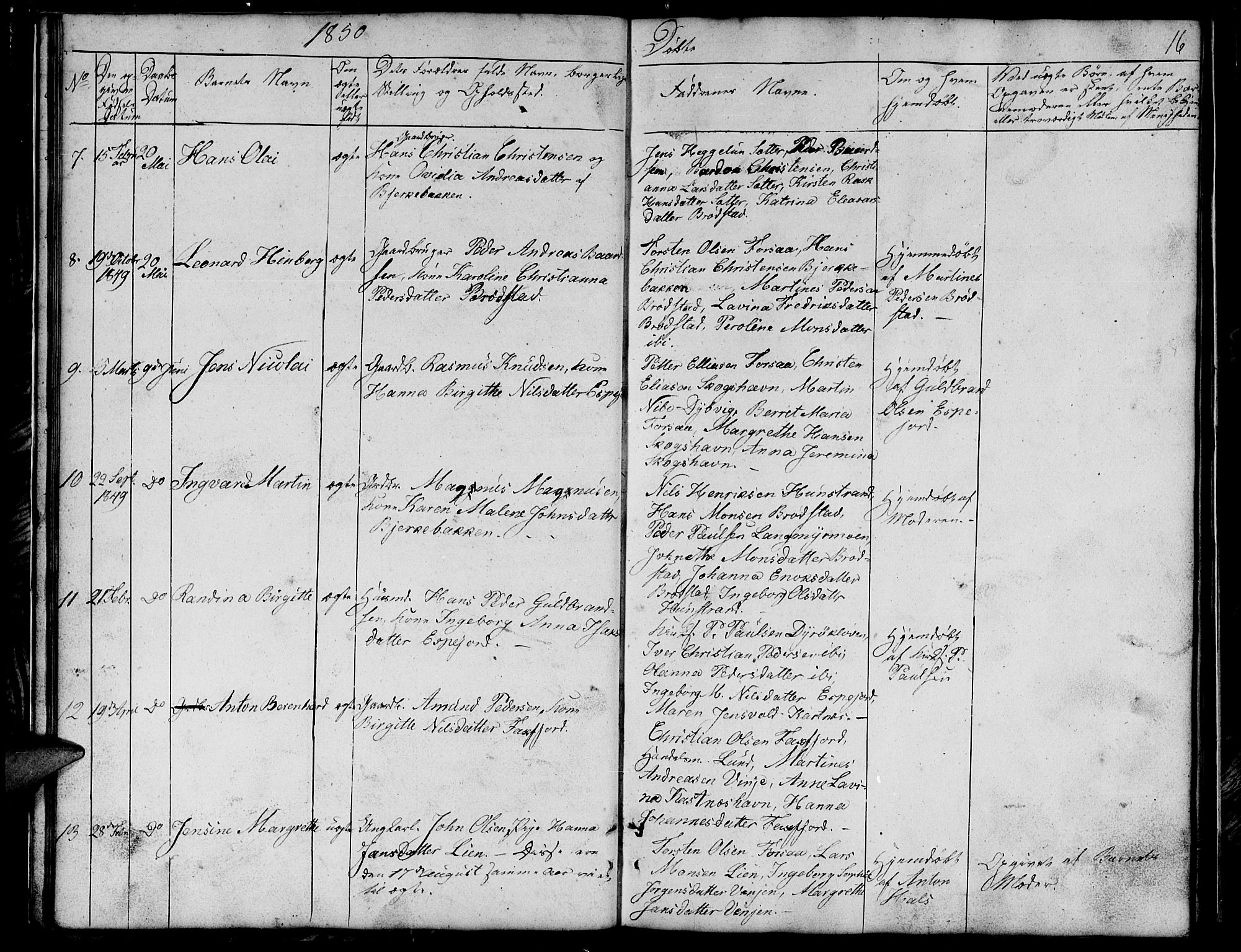 Tranøy sokneprestkontor, AV/SATØ-S-1313/I/Ia/Iab/L0011klokker: Parish register (copy) no. 11, 1845-1859, p. 16