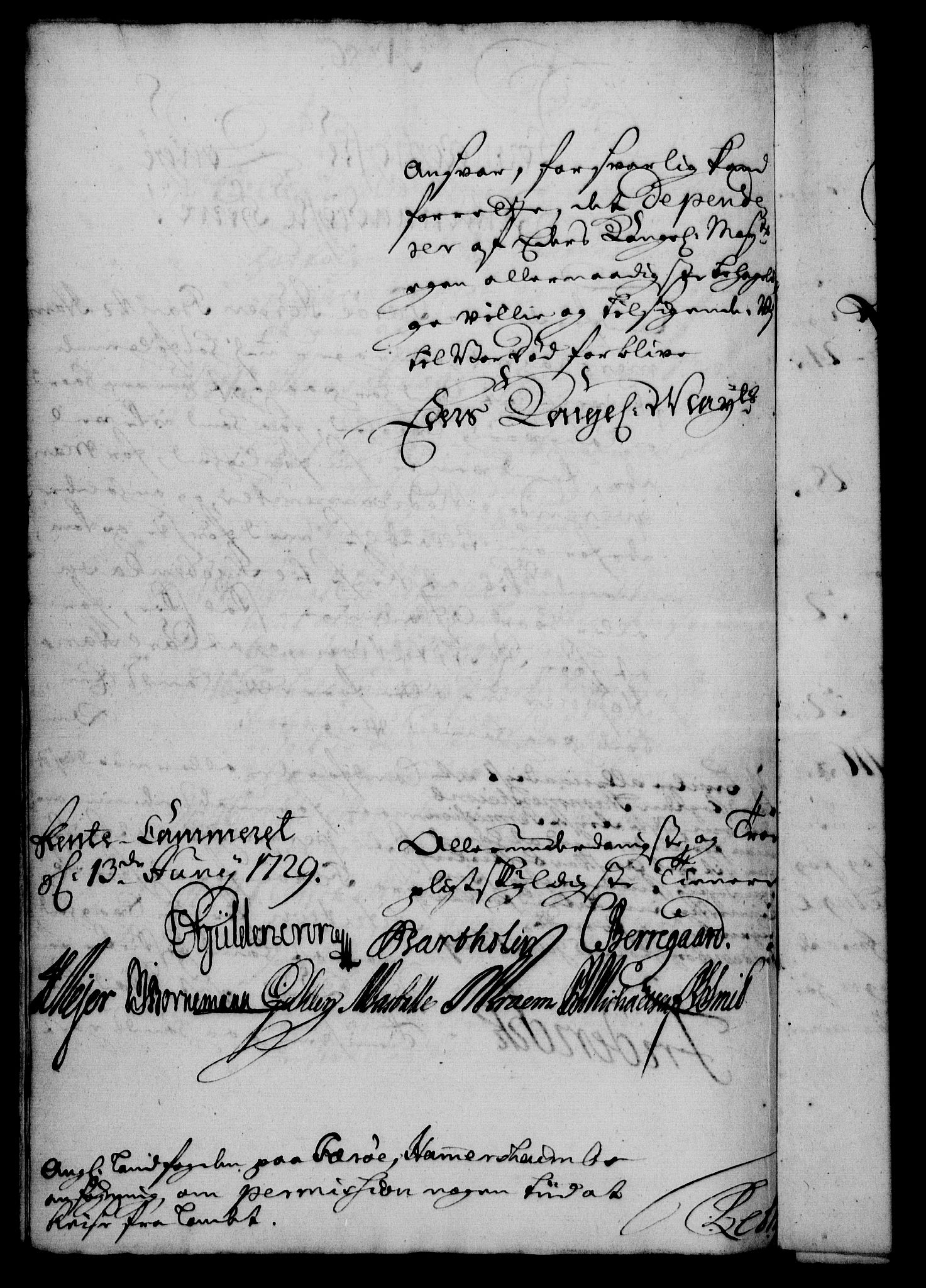Rentekammeret, Kammerkanselliet, RA/EA-3111/G/Gf/Gfa/L0012: Norsk relasjons- og resolusjonsprotokoll (merket RK 52.12), 1729, p. 455